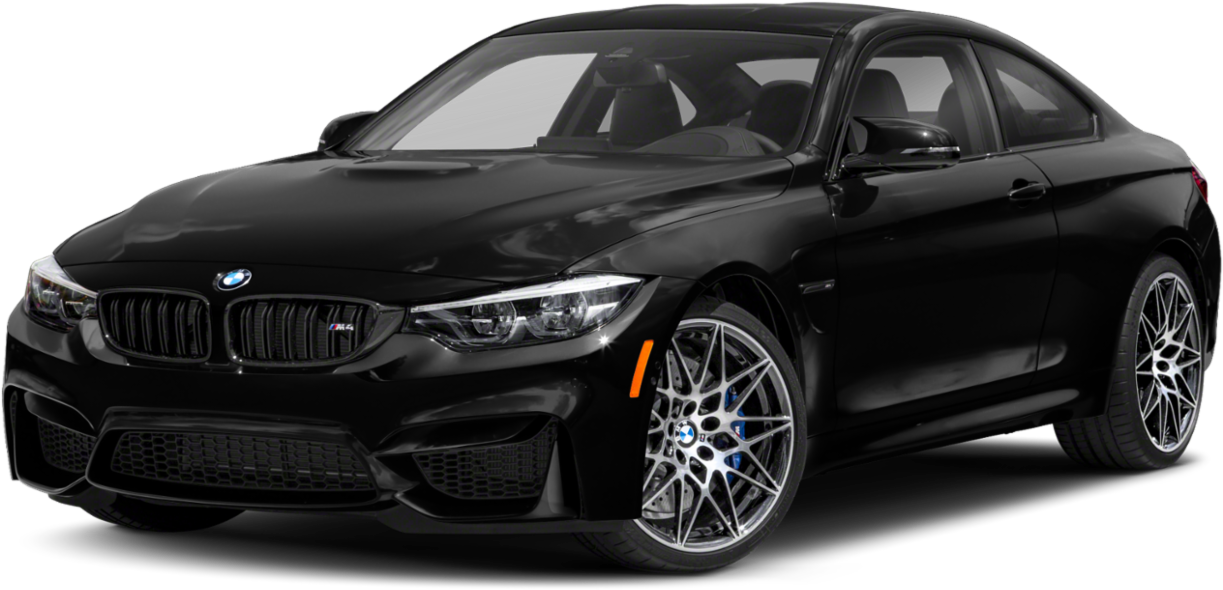 BMW M4 คูเป้สีดำ ด้านข้าง วอลเปเปอร์