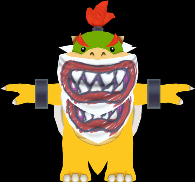 Bowser การ์ตูนอ้าปาก วอลเปเปอร์
