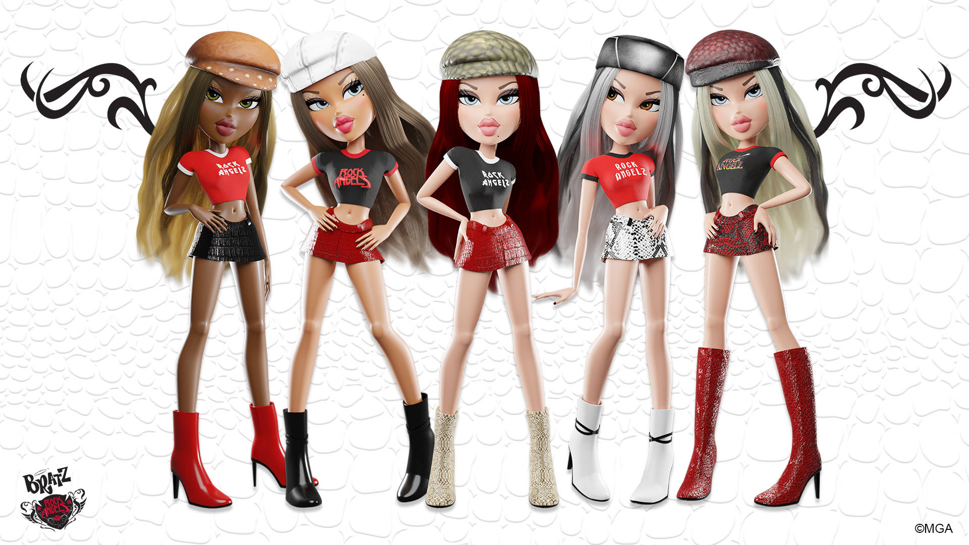 โมเดล Bratz สไตล์สวยใส่หมวก วอลเปเปอร์