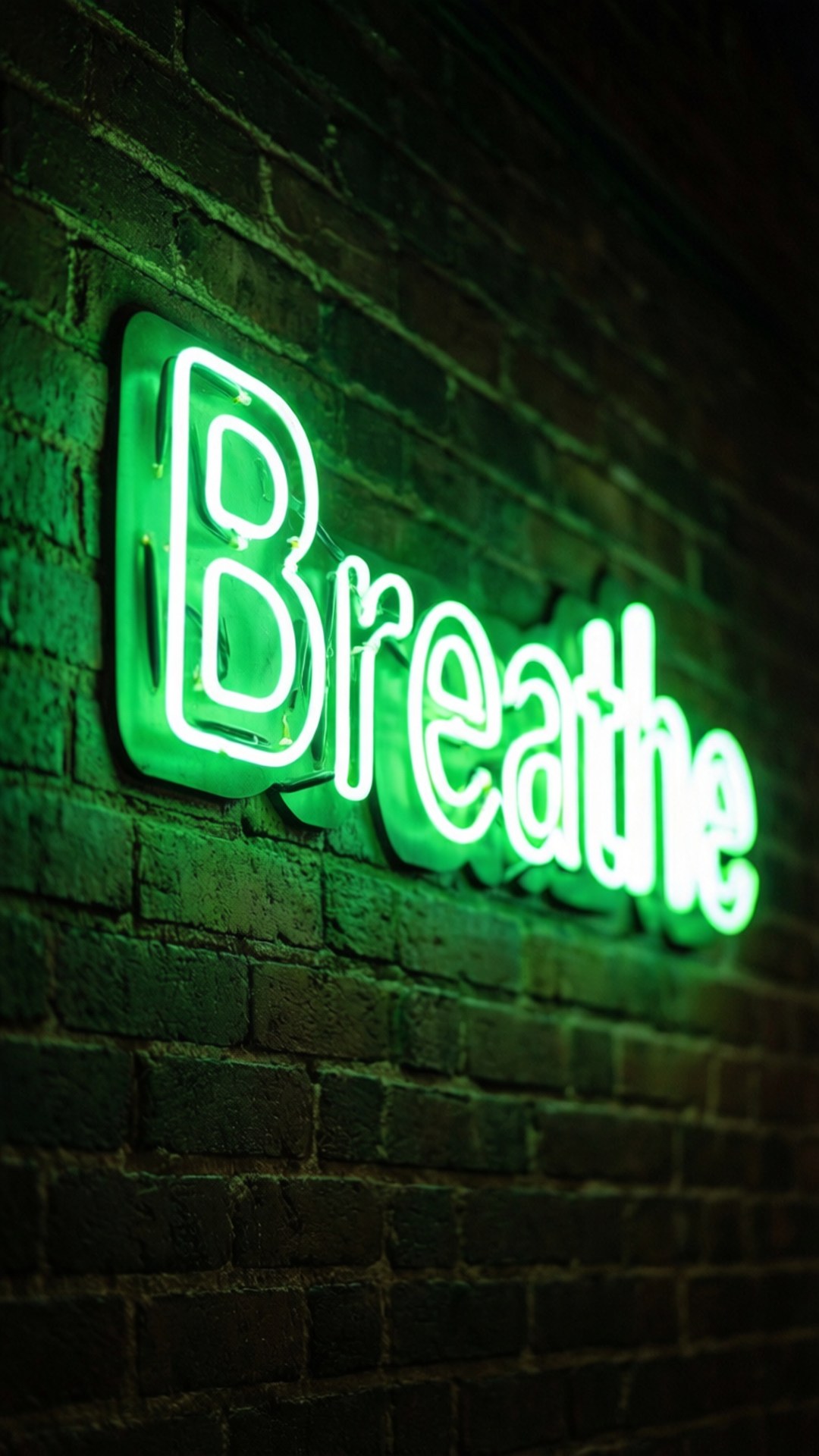 ป้ายนีออน Breathe วอลเปเปอร์