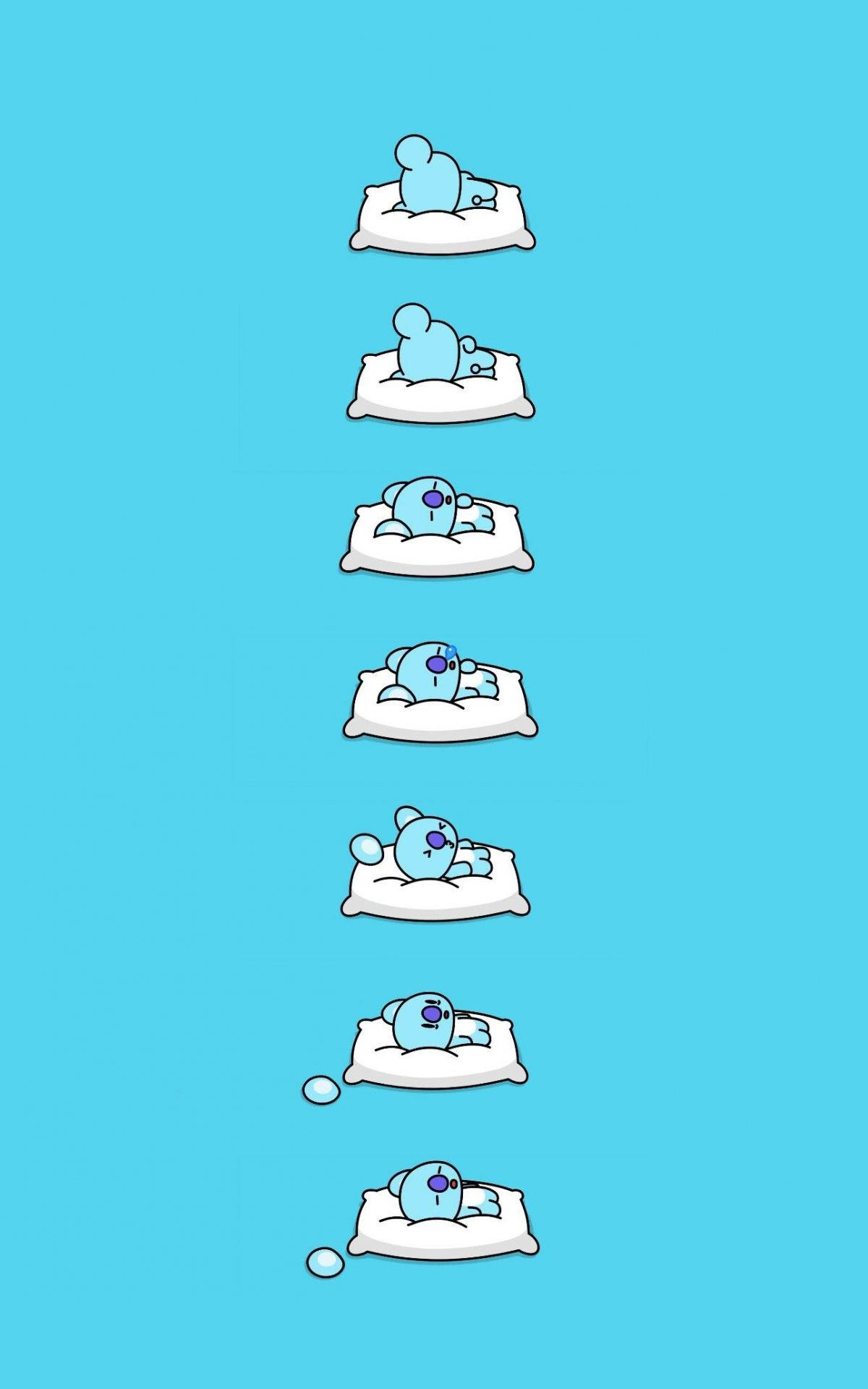 BT21 Koya น่ารัก กำลังนอน วอลเปเปอร์