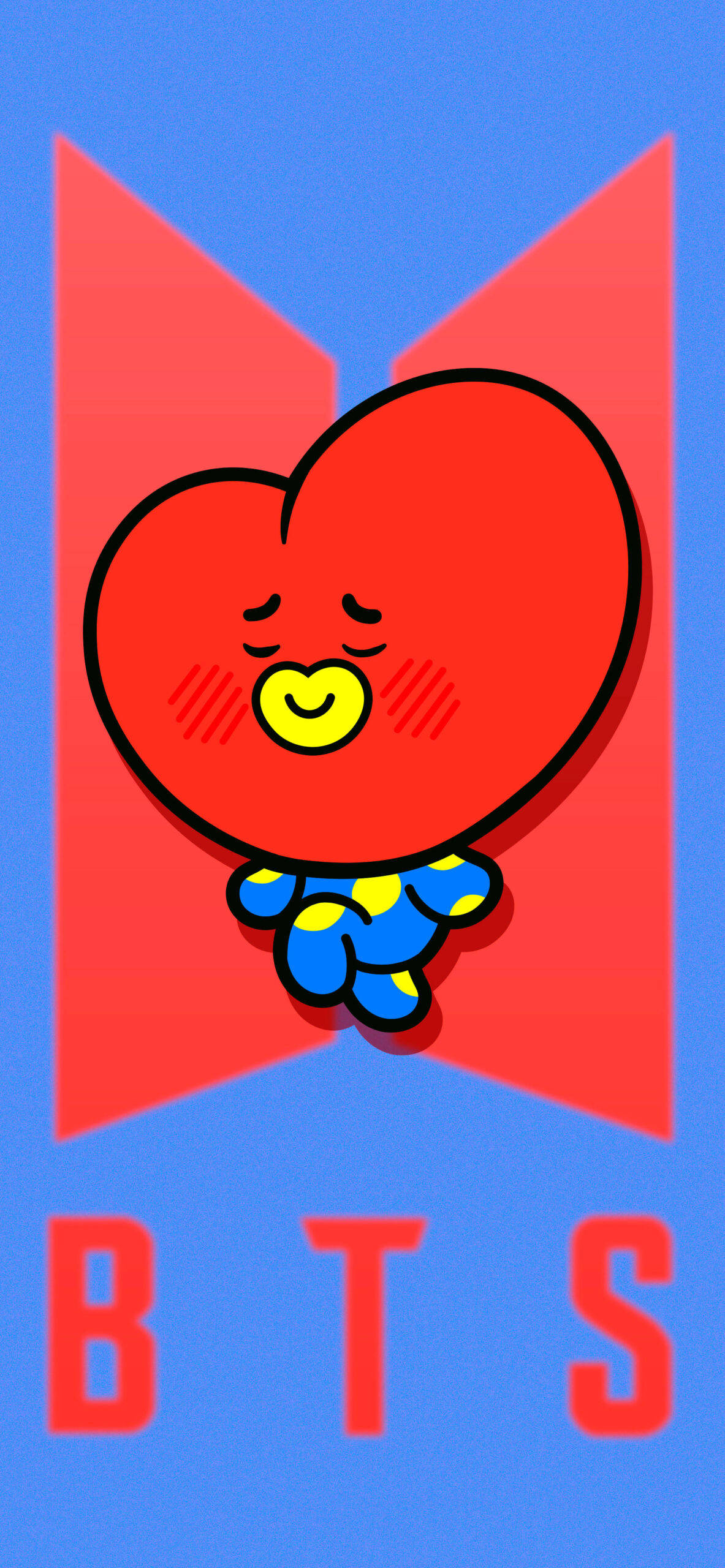 BT21 Tata บนโลโก้ BTS วอลเปเปอร์