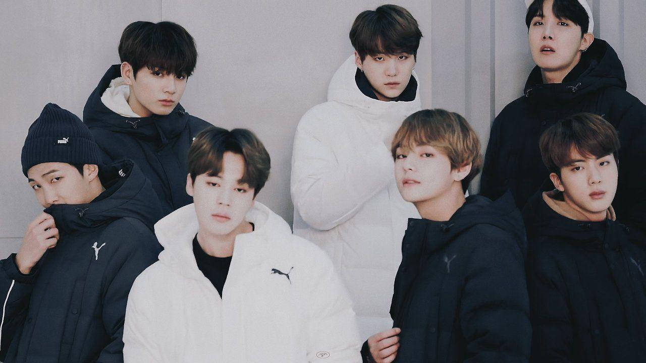 BTS น่ารักในเสื้อแจ็คเก็ตหนาๆ วอลเปเปอร์
