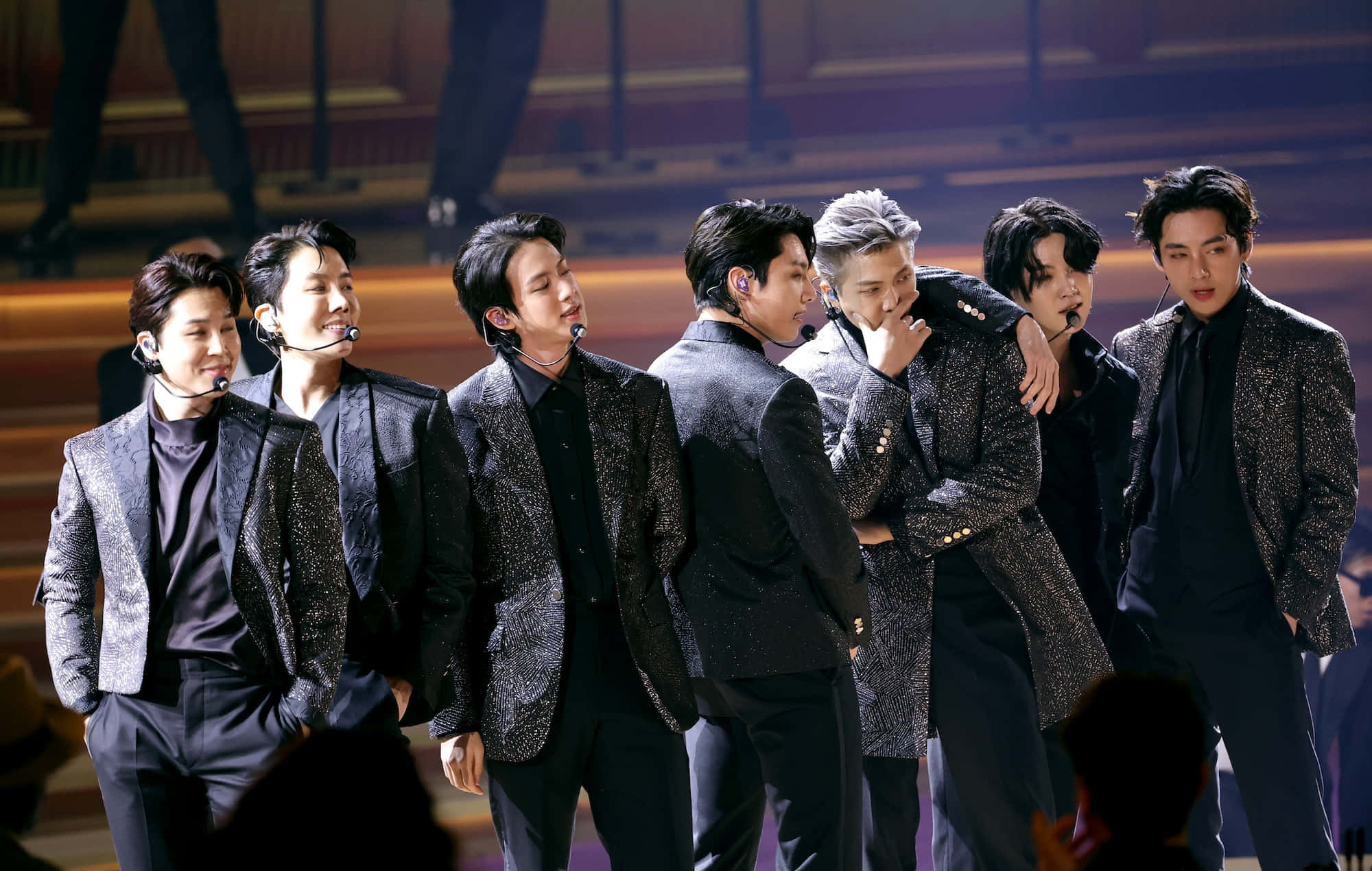ภาพ BTS ชุดดำทั้งวง วอลเปเปอร์