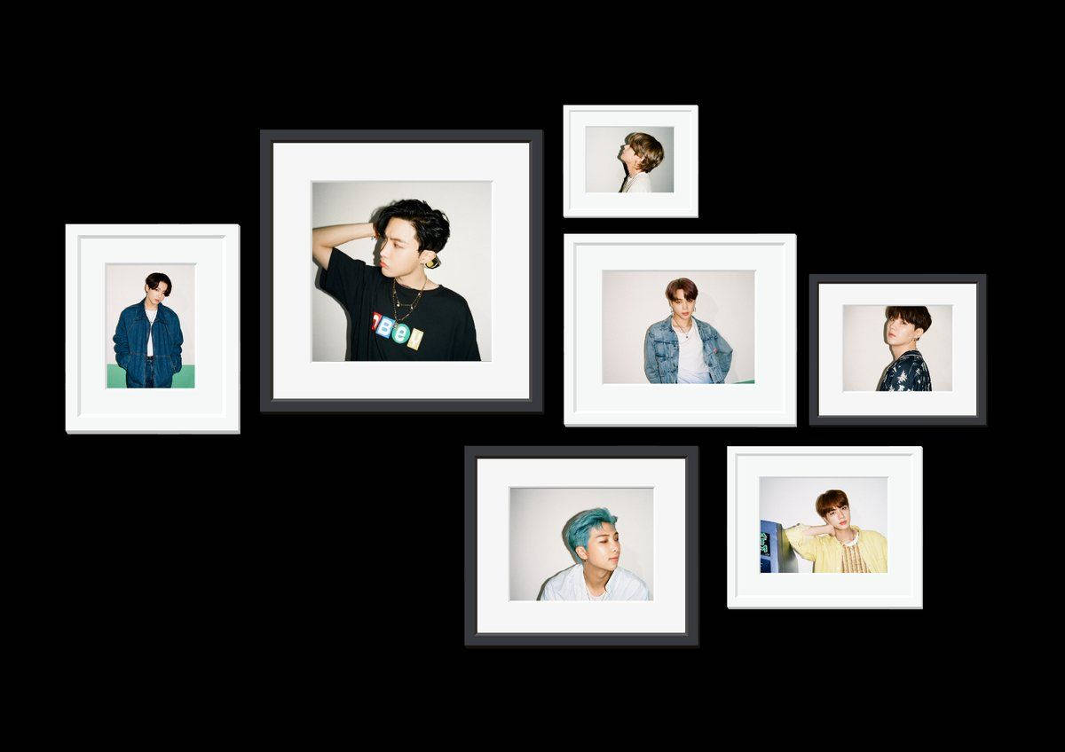 วอลเปเปอร์เดสก์ท็อป BTS แบบโพลารอยด์ วอลเปเปอร์