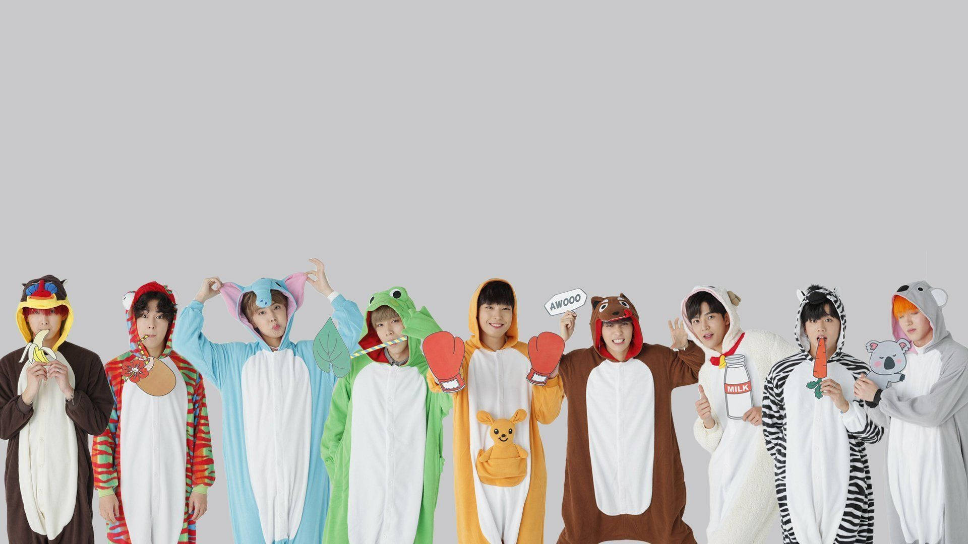 BTS ชุดสัตว์น่ารัก 2020 วอลเปเปอร์