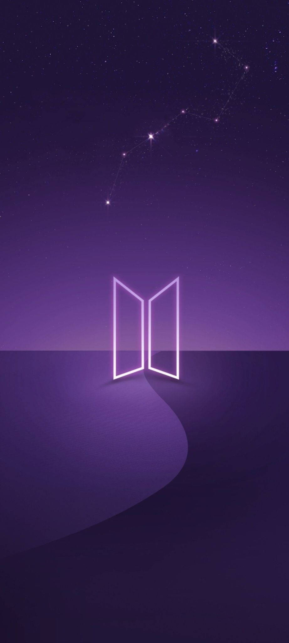 โลโก้ BTS สีม่วง วอลเปเปอร์