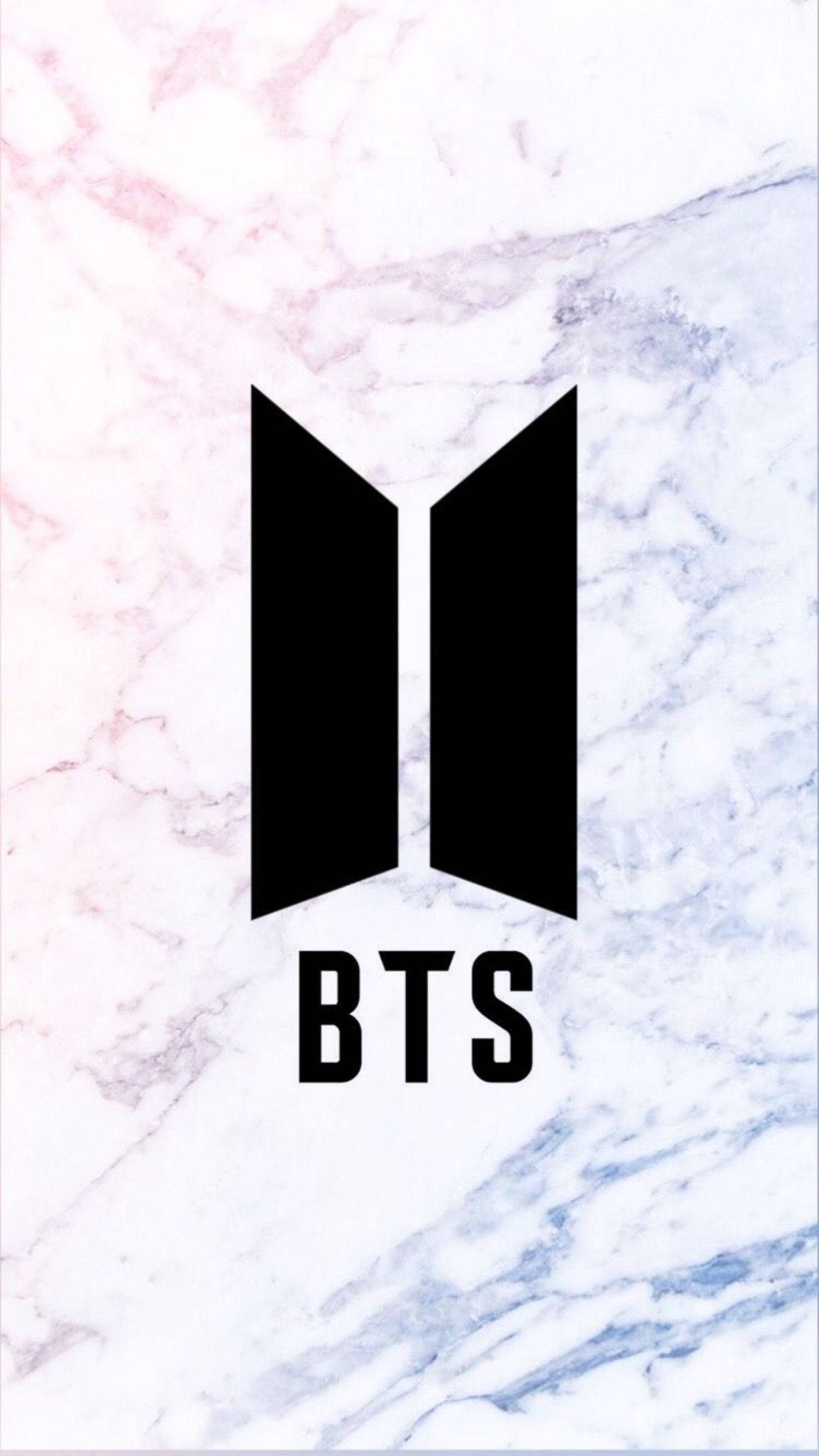 โลโก้ BTS สีดำสไตล์มินิมอล วอลเปเปอร์