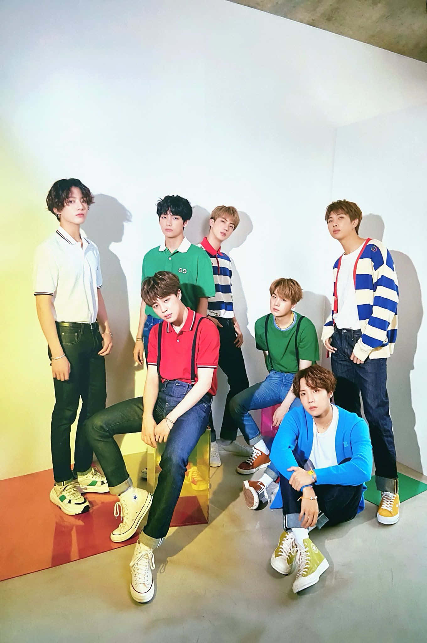 ถ่ายแบบ BTS ในชุดลำลอง วอลเปเปอร์