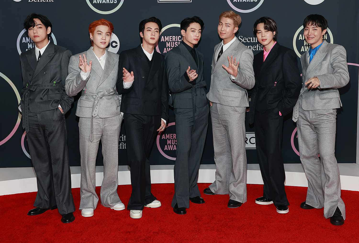ภาพพรมแดง BTS งาน AMA 2021 วอลเปเปอร์