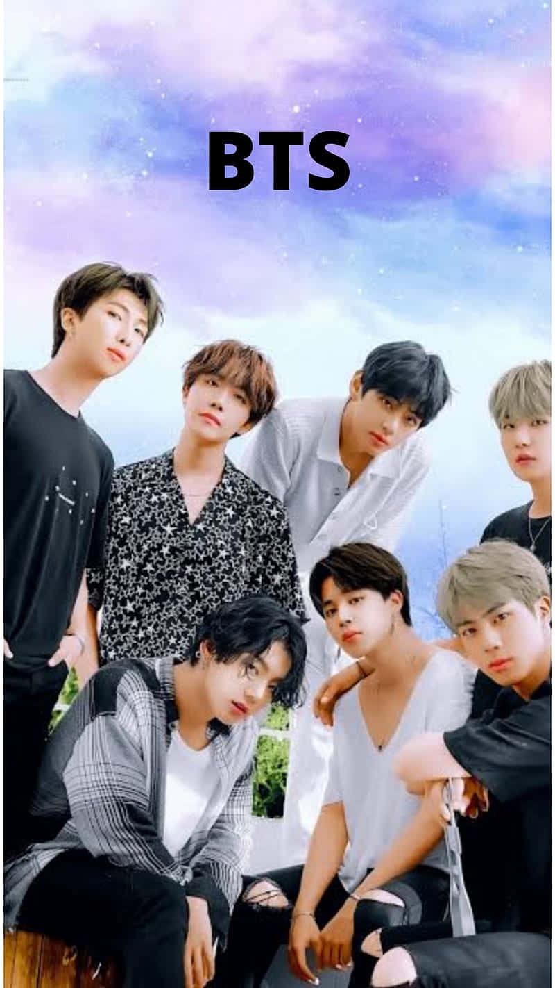 โปสเตอร์ BTS พร้อมข้อความ BTS วอลเปเปอร์