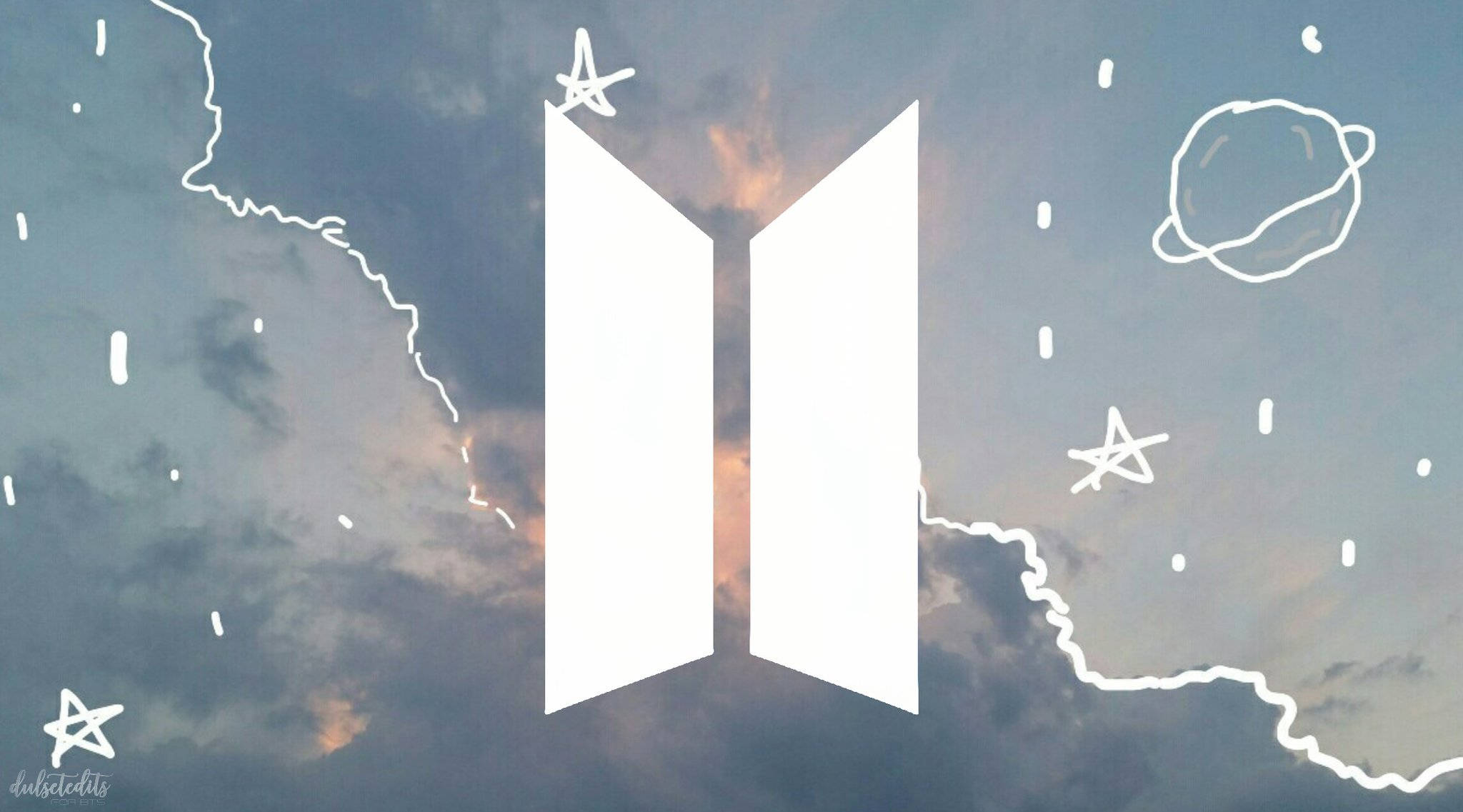 โลโก้ BTS สไตล์น่ารัก วอลเปเปอร์