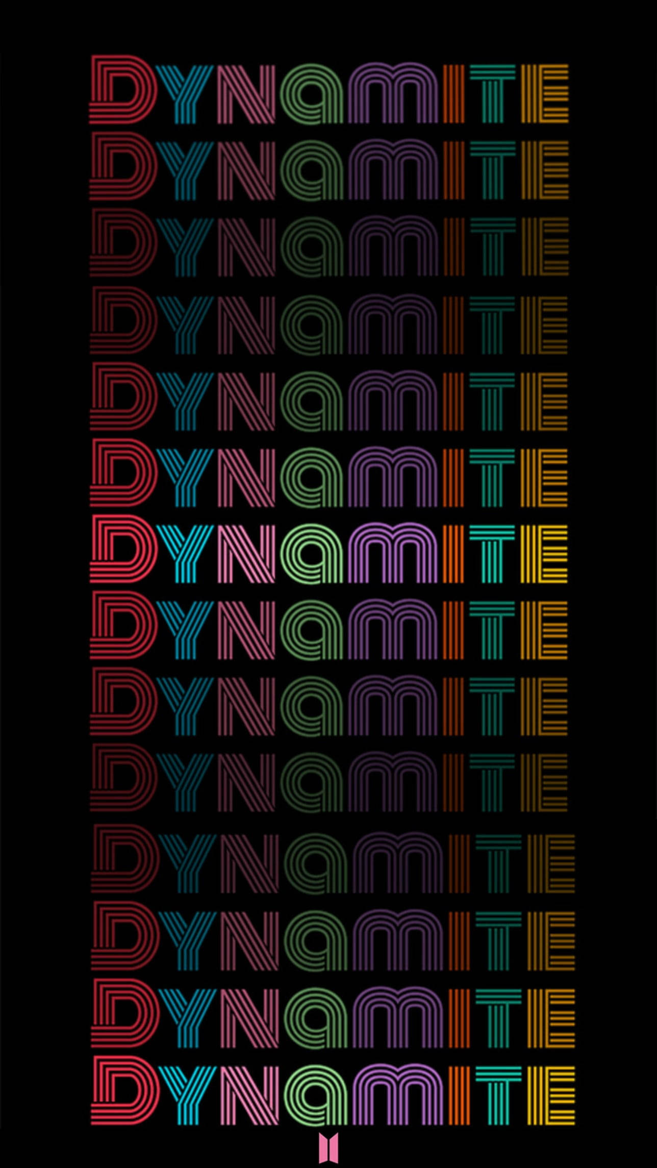 วอลเปเปอร์ BTS Dynamite สีดำเท่ สำหรับโทรศัพท์ วอลเปเปอร์