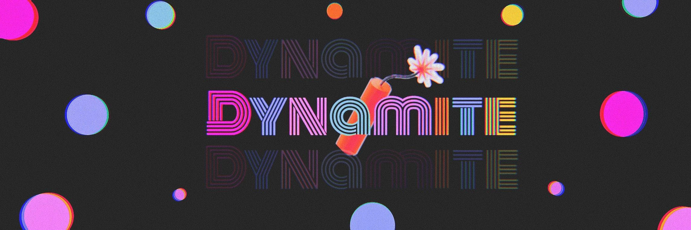 แล็ปท็อป BTS Dynamite พร้อมดอกไม้ วอลเปเปอร์