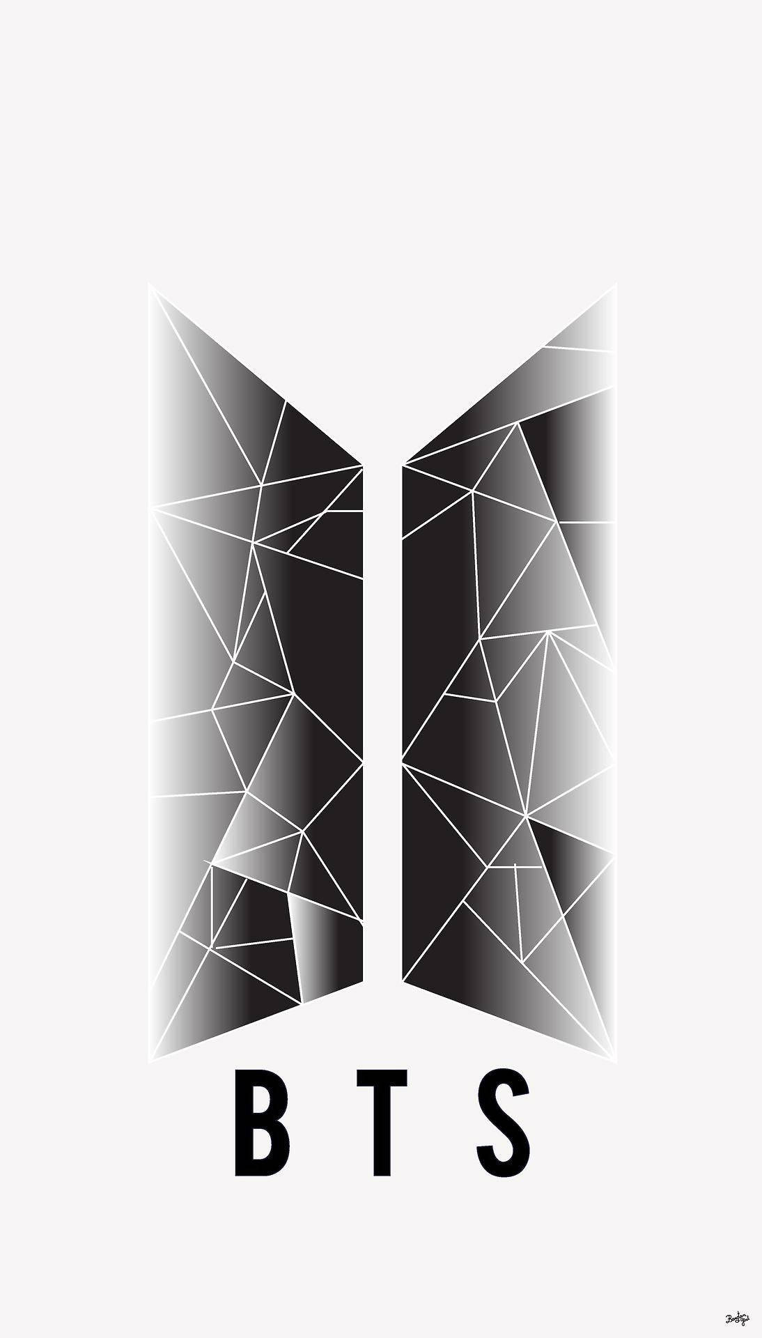 โลโก้ BTS แบบนามธรรม วอลเปเปอร์