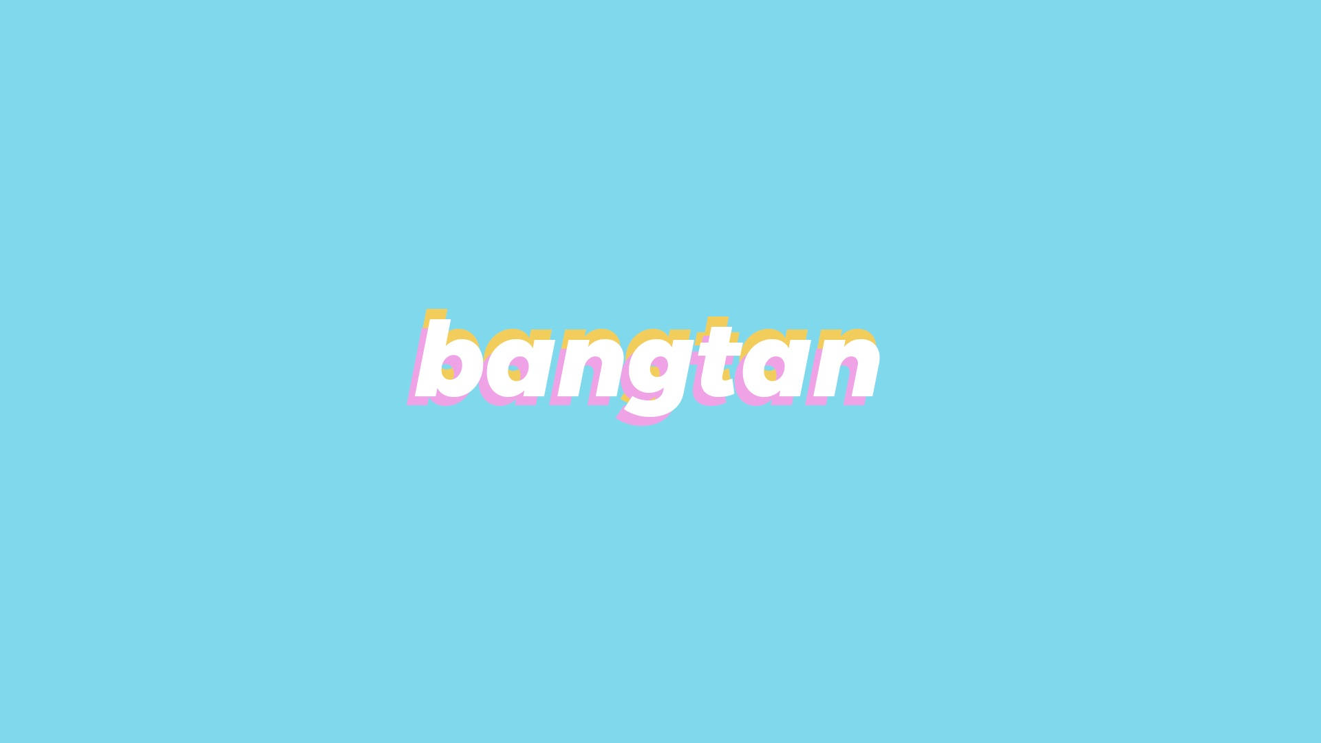 BTS บังทันบนแล็ปท็อปสีฟ้า วอลเปเปอร์