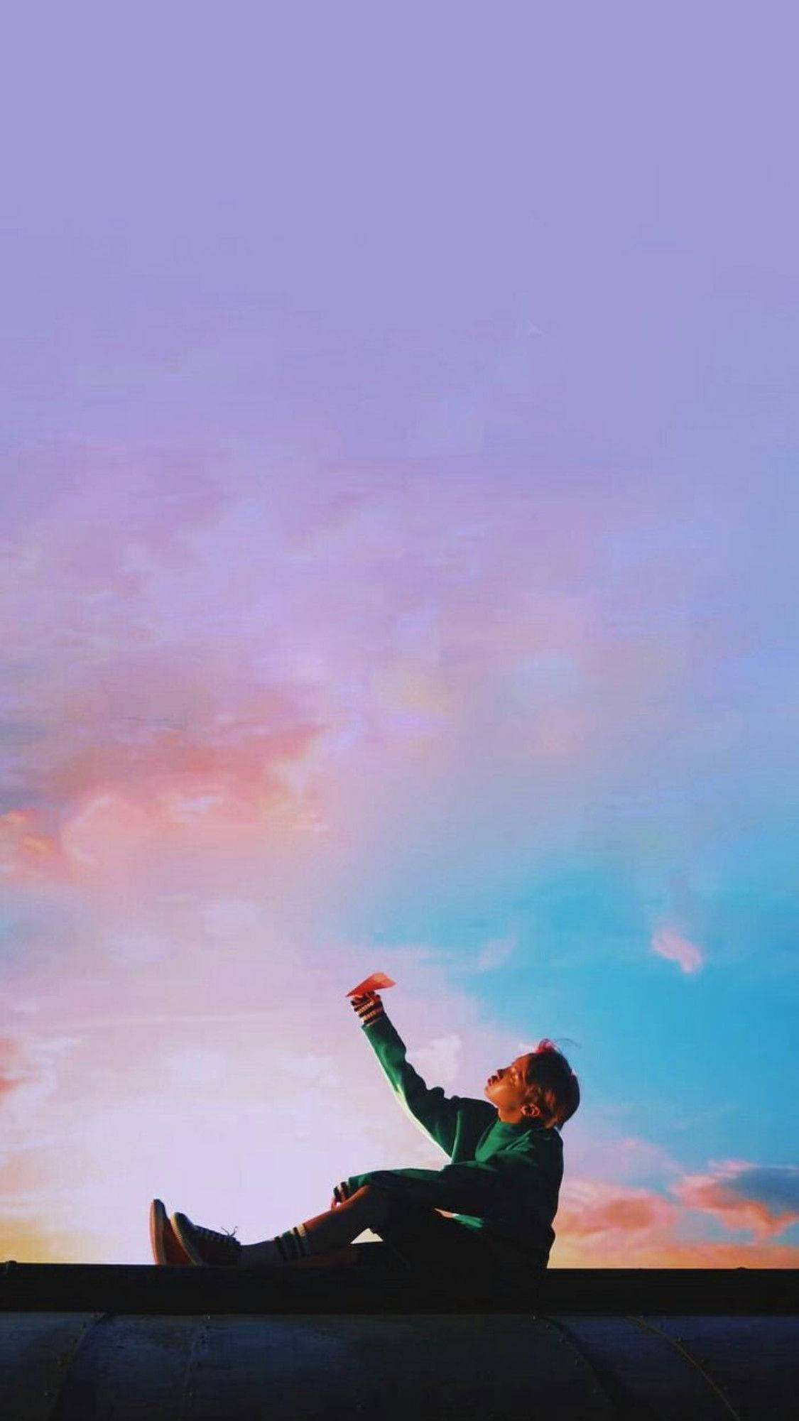 ภาพสวยๆ BTS จีโฮป เครื่องบินกระดาษ วอลเปเปอร์