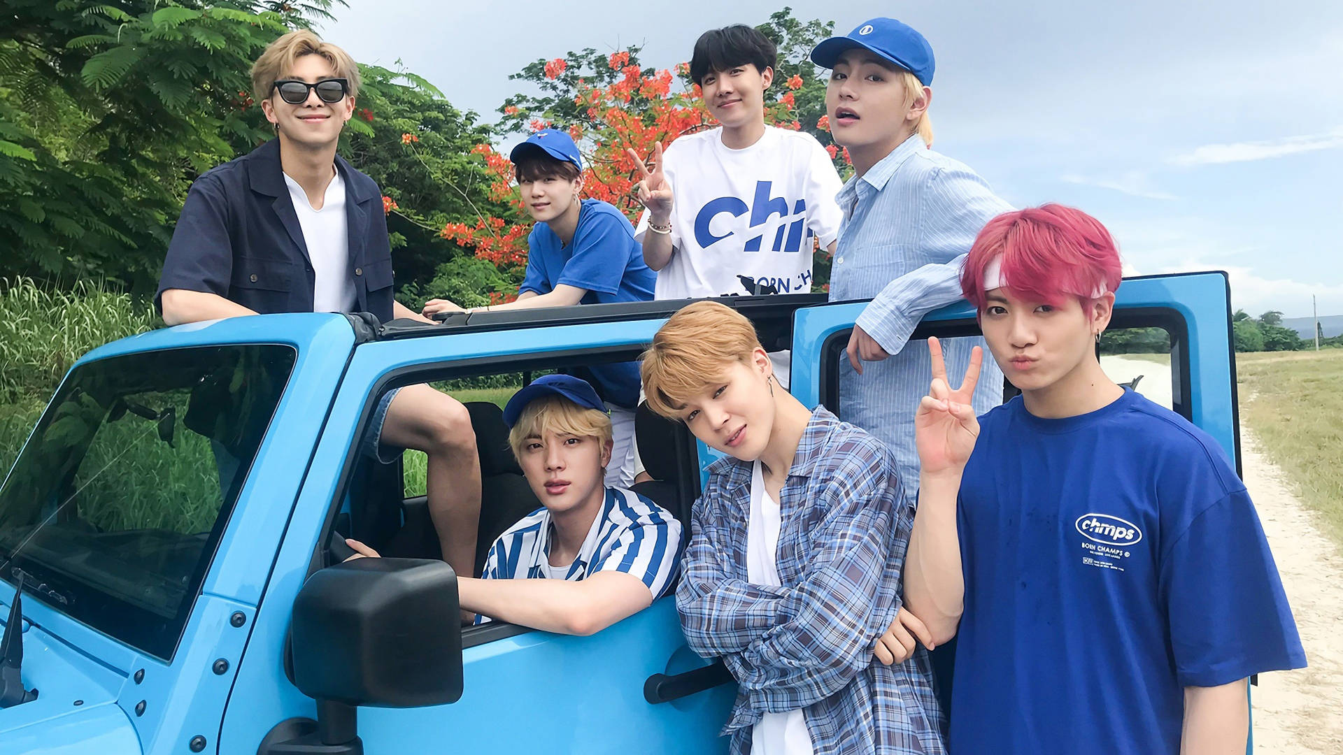 ภาพกลุ่ม BTS ในไซปัน วอลเปเปอร์