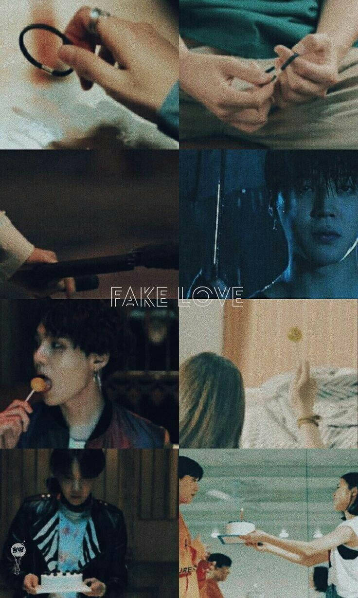 คอลลาจ BTS Fake Love วอลเปเปอร์