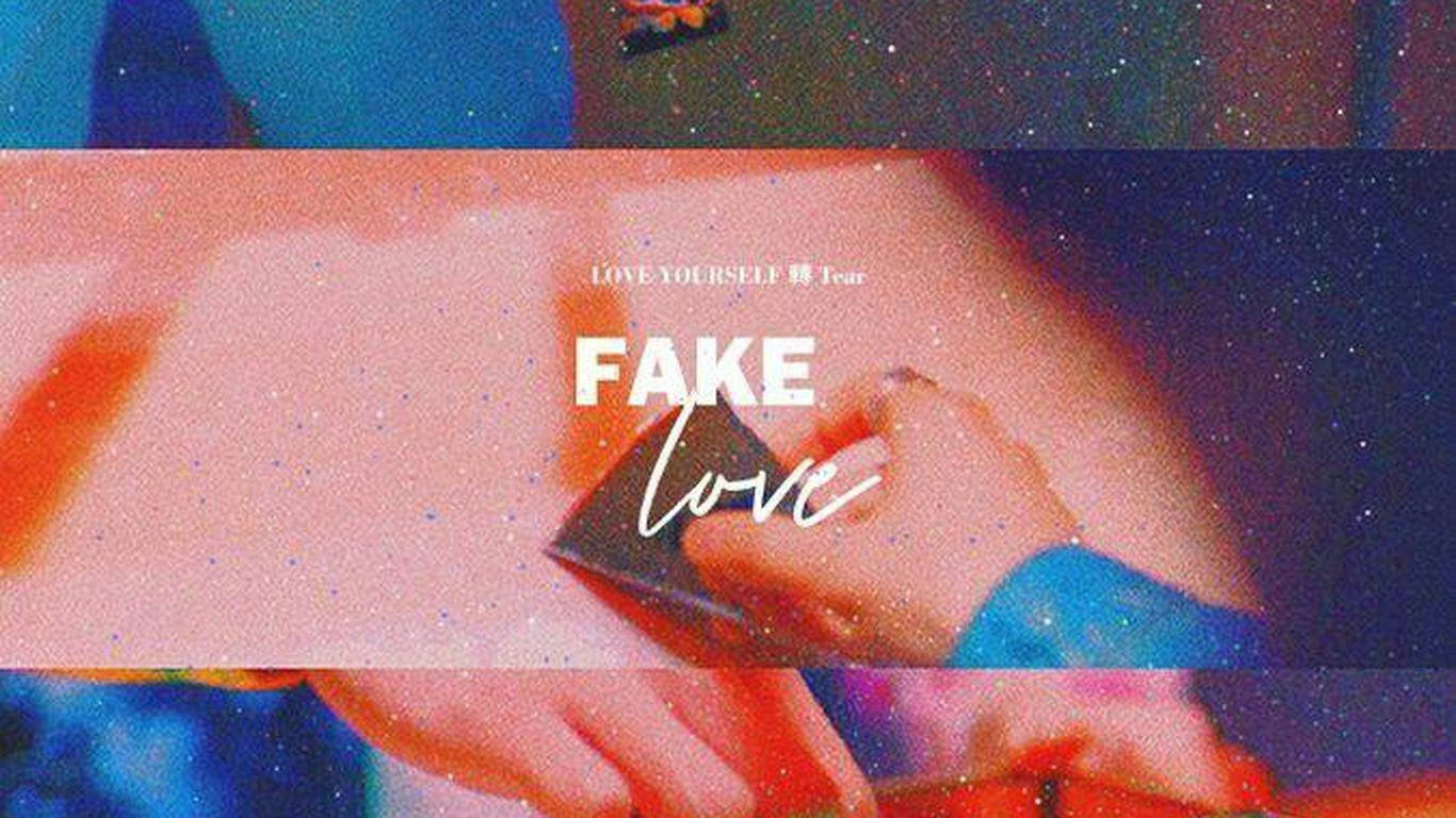 พื้นหลังแล็ปท็อป BTS เพลง Fake Love ภาพเกรน วอลเปเปอร์
