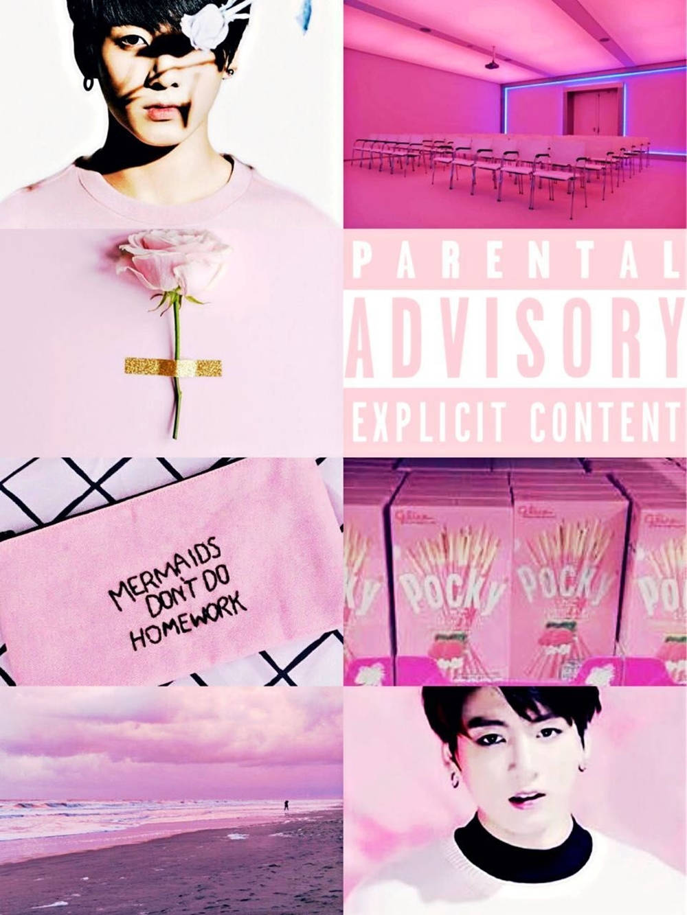 สาวชมพู BTS หน้าจอโทรศัพท์ วอลเปเปอร์