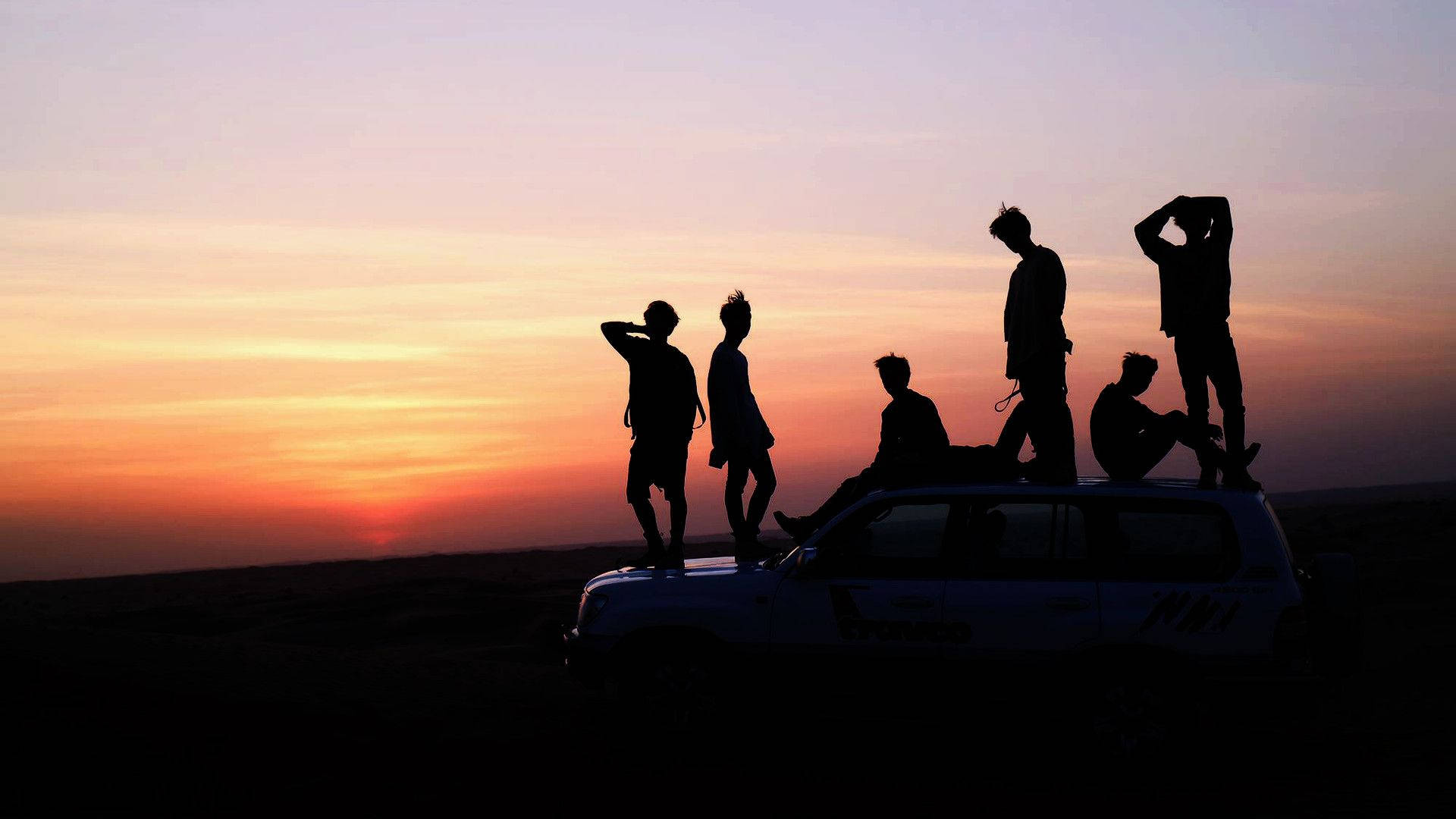 BTS กลุ่มพระอาทิตย์ตก วอลเปเปอร์
