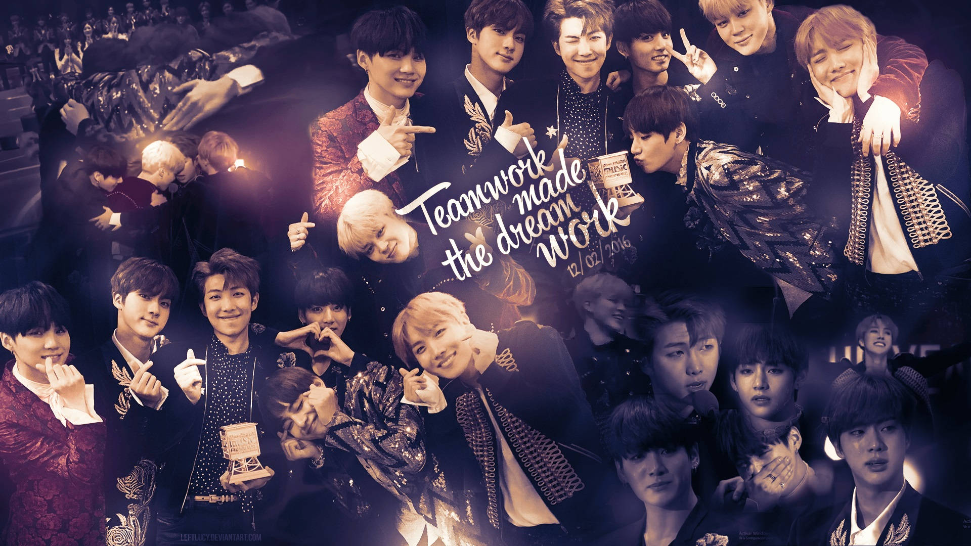 วอลเปเปอร์ทีมเวิร์ค BTS สำหรับแล็ปท็อป วอลเปเปอร์