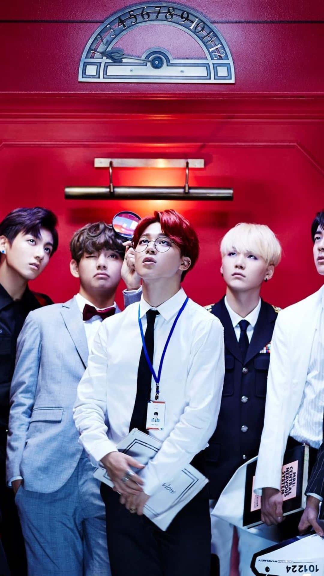 BTS ในลิฟต์ iPhone วอลเปเปอร์