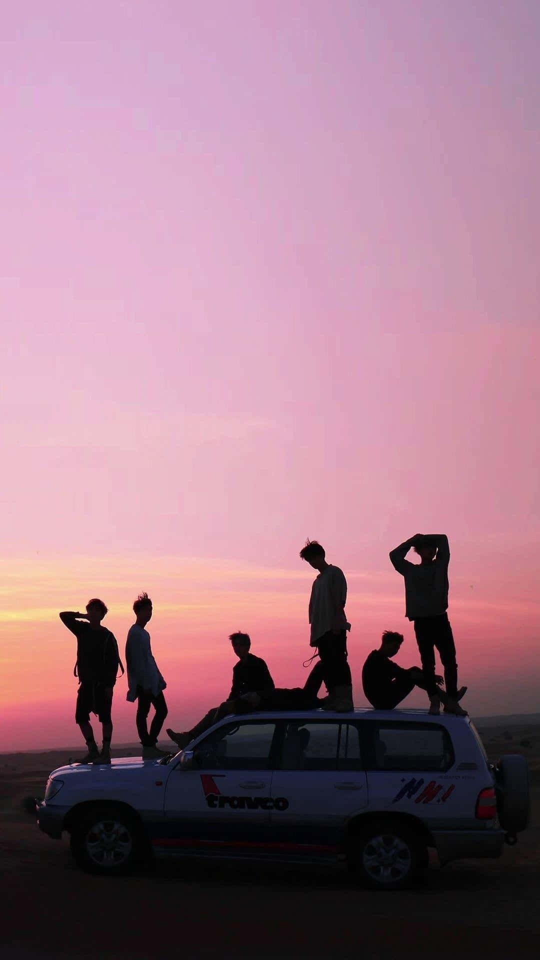 BTS ท้องฟ้าสีม่วง iPhone วอลเปเปอร์