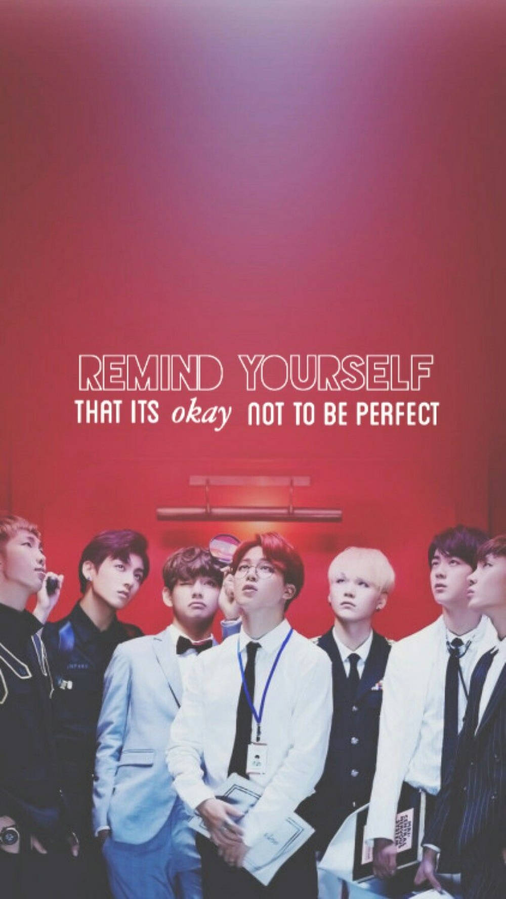 พื้นหลังสีแดงสำหรับธีมโทรศัพท์ BTS วอลเปเปอร์