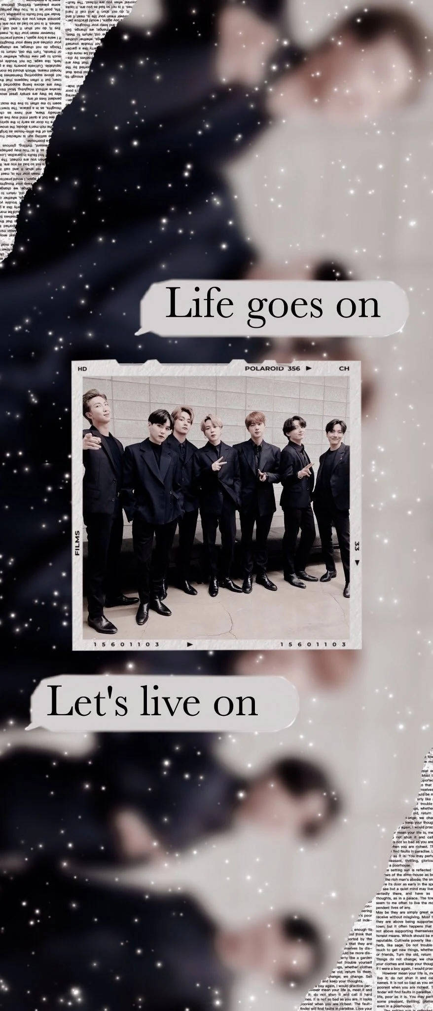 BTS Life Goes On ฟองคำพูด วอลเปเปอร์