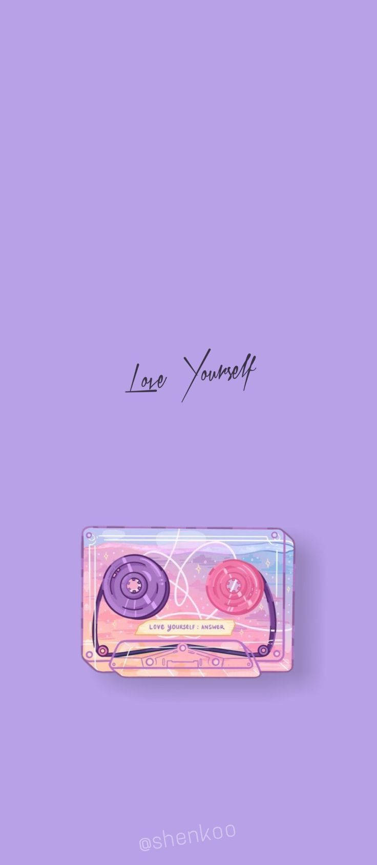 BTS อารมณ์สุนทรีย์เทปคาสเซ็ท Love Yourself วอลเปเปอร์