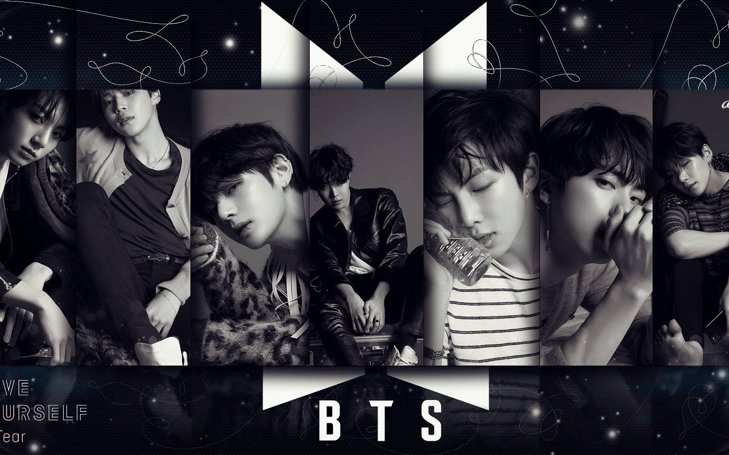 โลโก้ BTS บน Love Yourself Tear วอลเปเปอร์