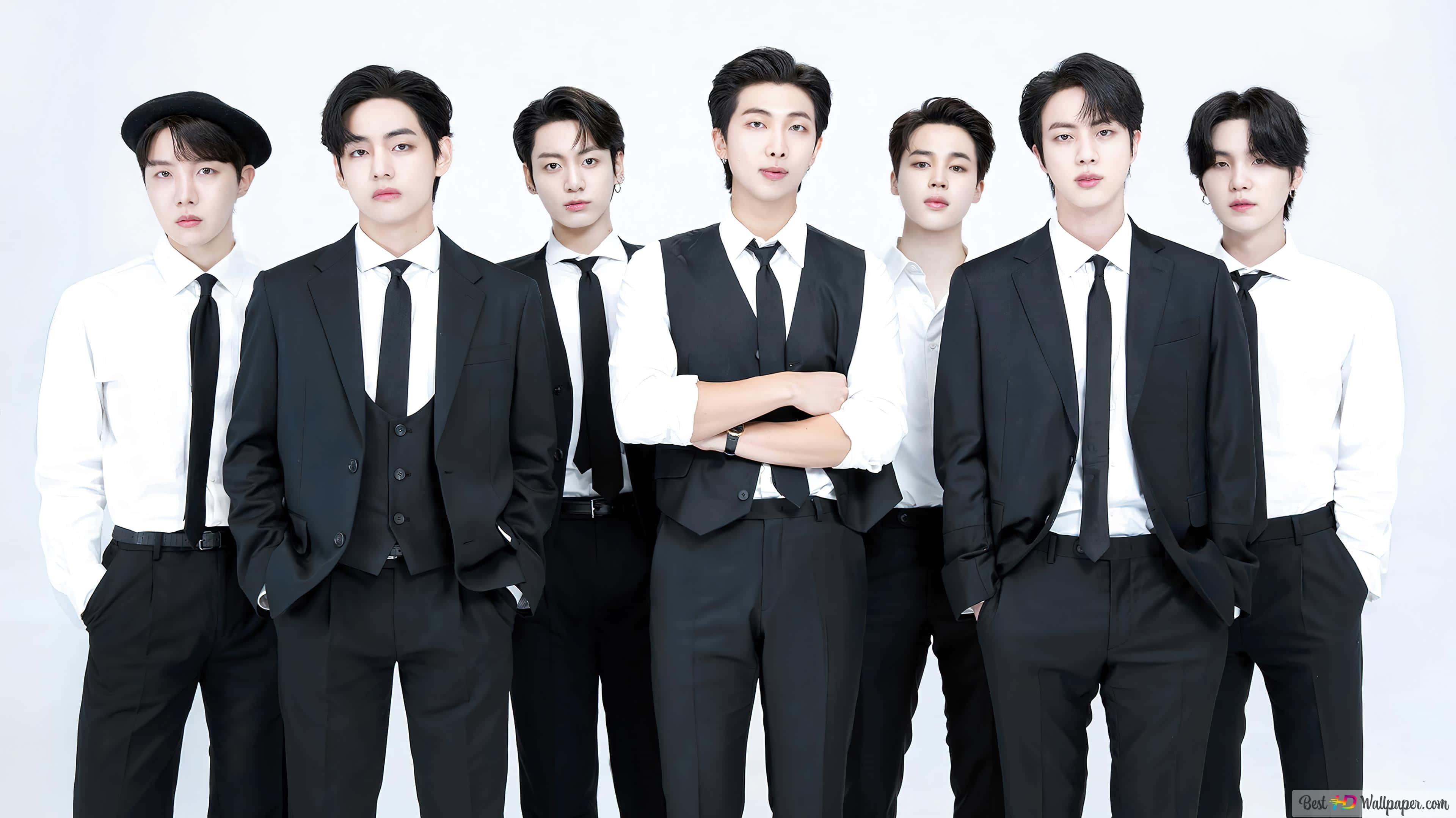 BTS ถ่ายแบบทางการขาวดำ วอลเปเปอร์