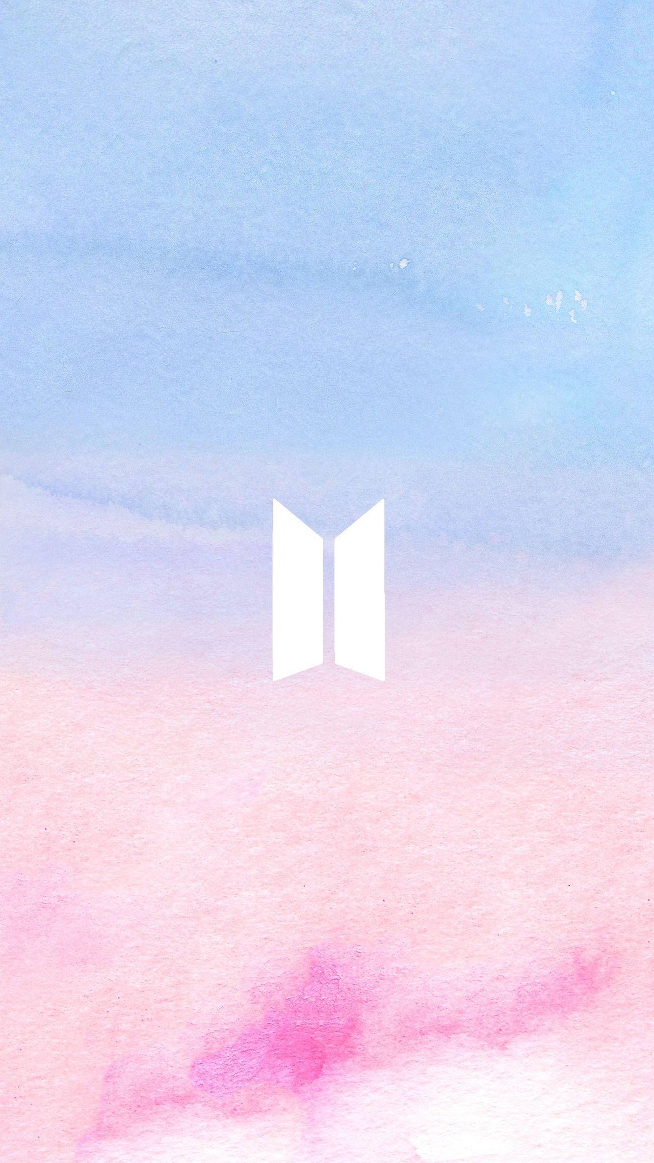 โลโก้ BTS สีพาสเทล วอลเปเปอร์