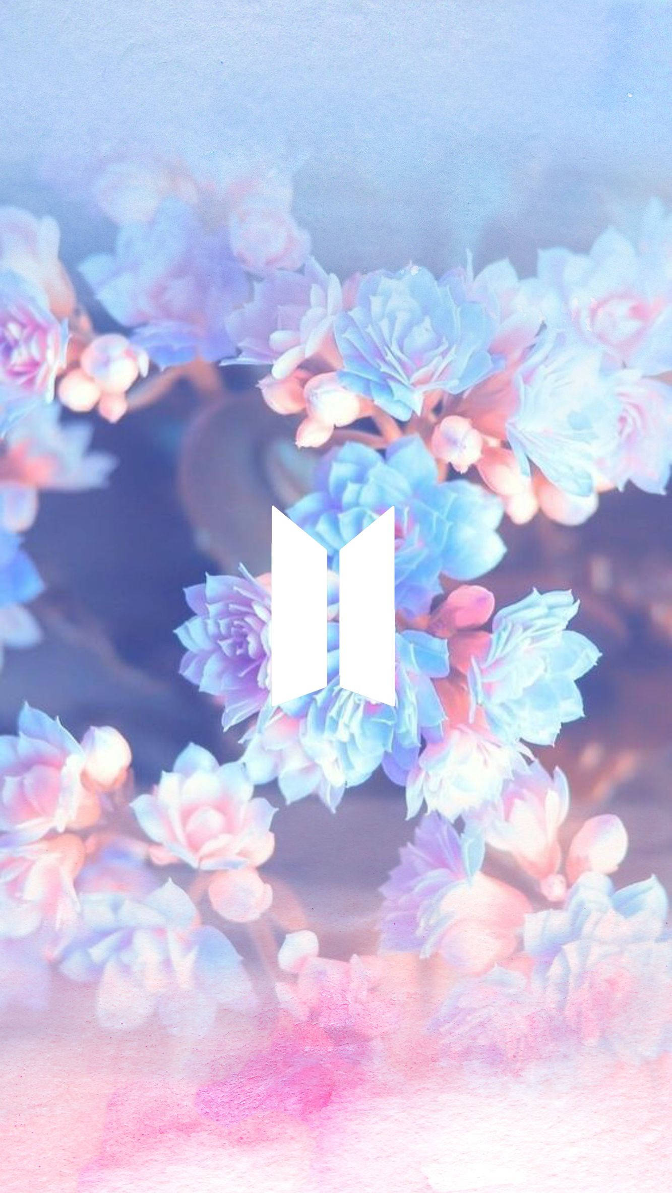โลโก้ BTS ลายดอกไม้ วอลเปเปอร์
