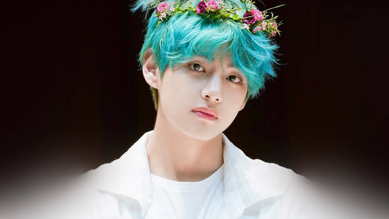 BTS V มงกุฎดอกไม้ วอลเปเปอร์