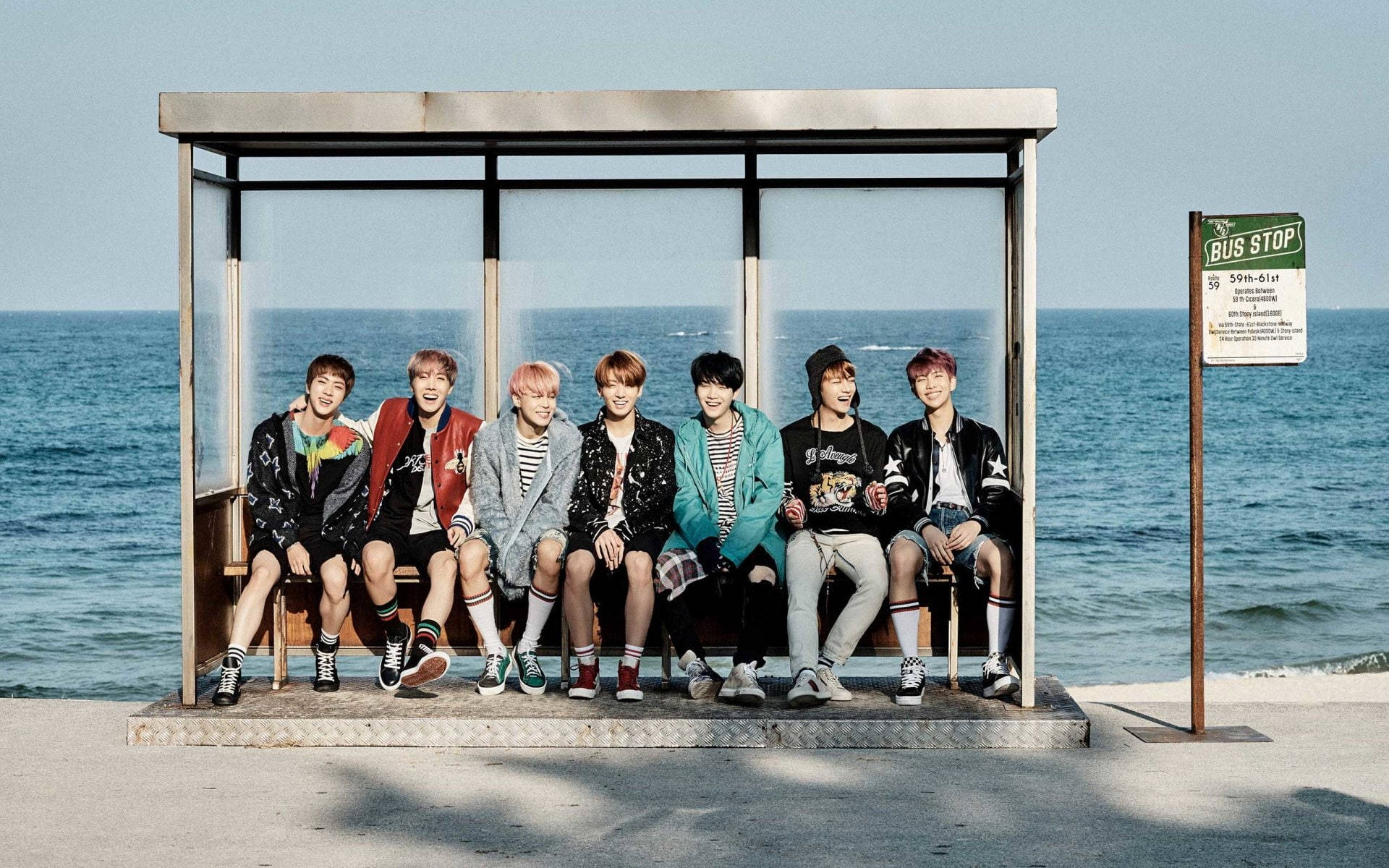 ภาพหมู่ BTS YNWA วอลเปเปอร์