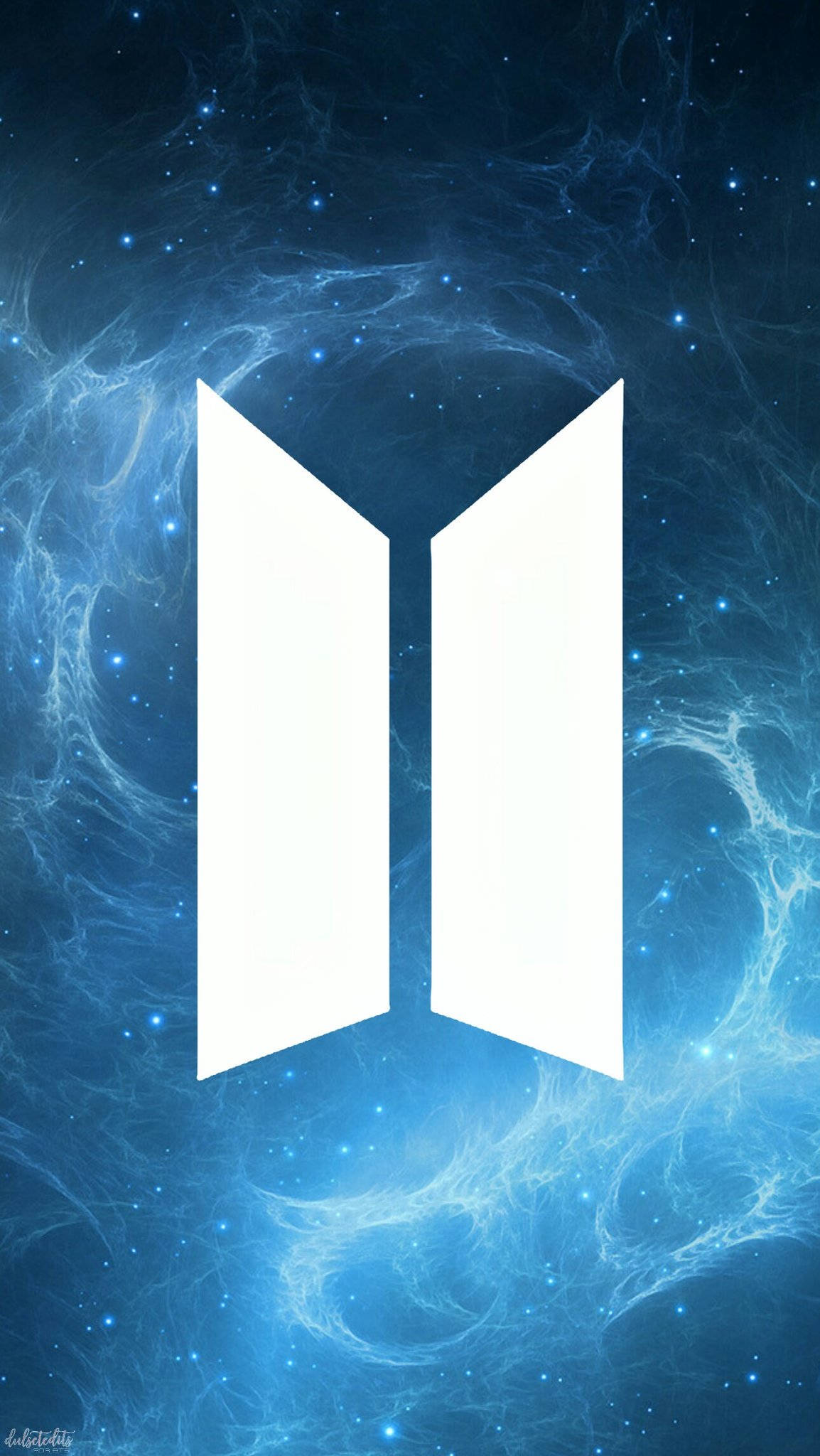โลโก้ BTS สีน้ำเงิน วอลเปเปอร์