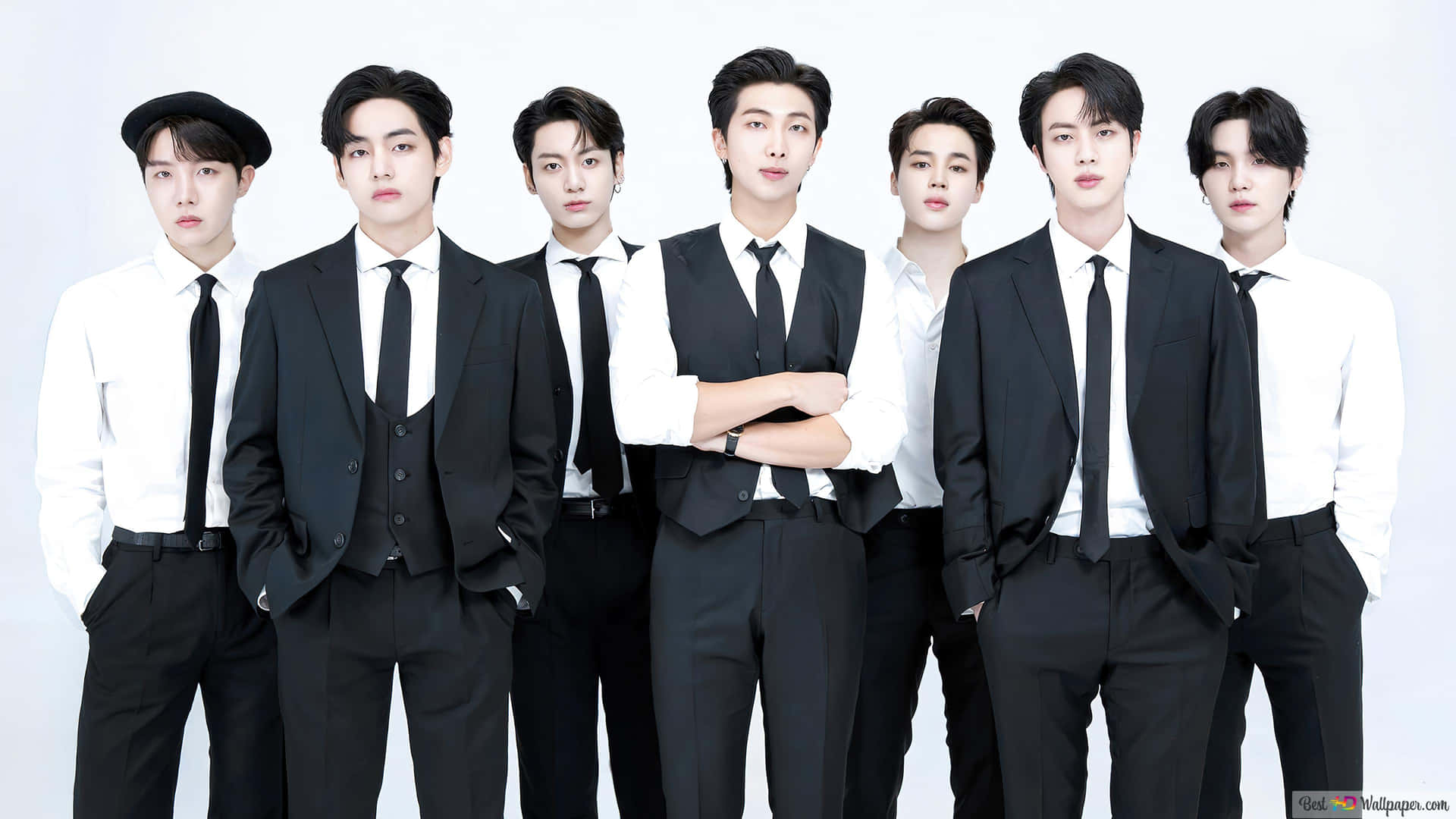 BTS ถ่ายแบบทางการขาวดำ — Bts วอลเปเปอร์