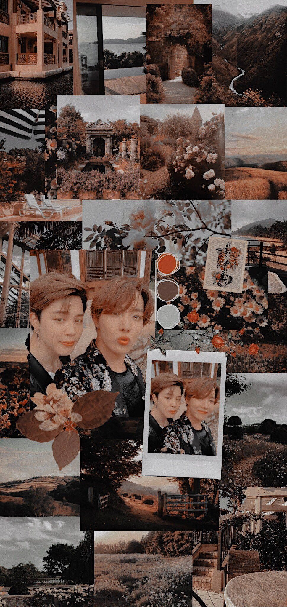 BTS สุนทรียภาพ จีโฮป และ จีมิน วอลเปเปอร์