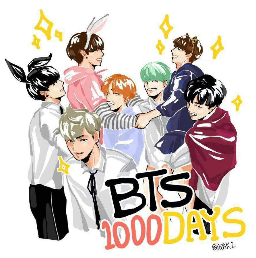 BTS อะนิเมะ 1000 วัน วอลเปเปอร์