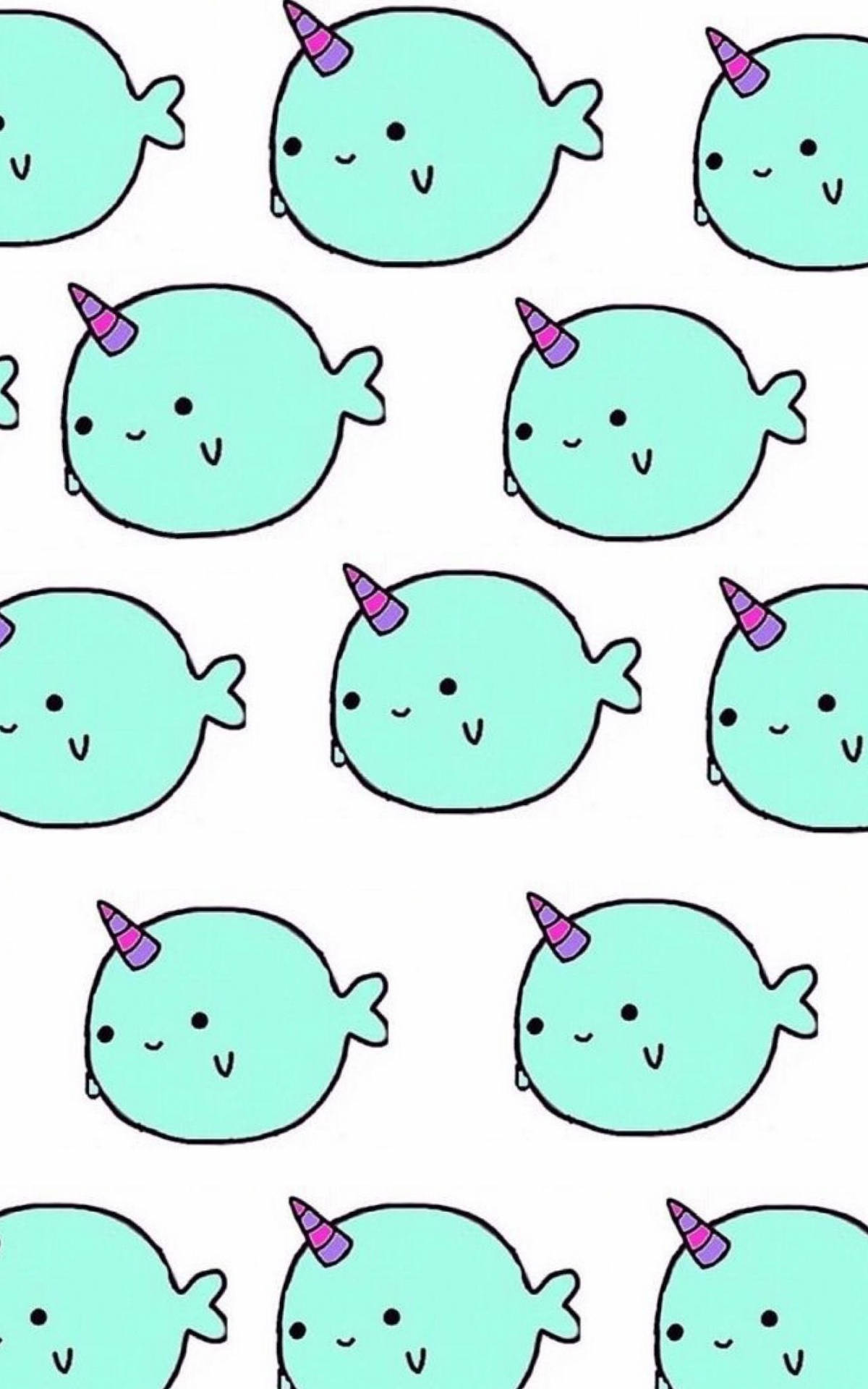Bubble Narwhal Art วอลเปเปอร์