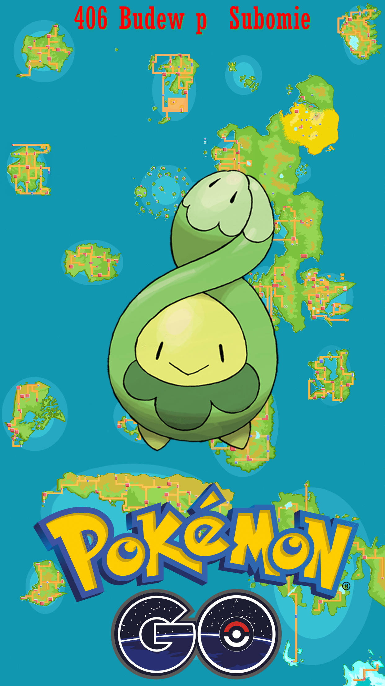 Budew บนพื้นหลังนามธรรมสีฟ้า วอลเปเปอร์