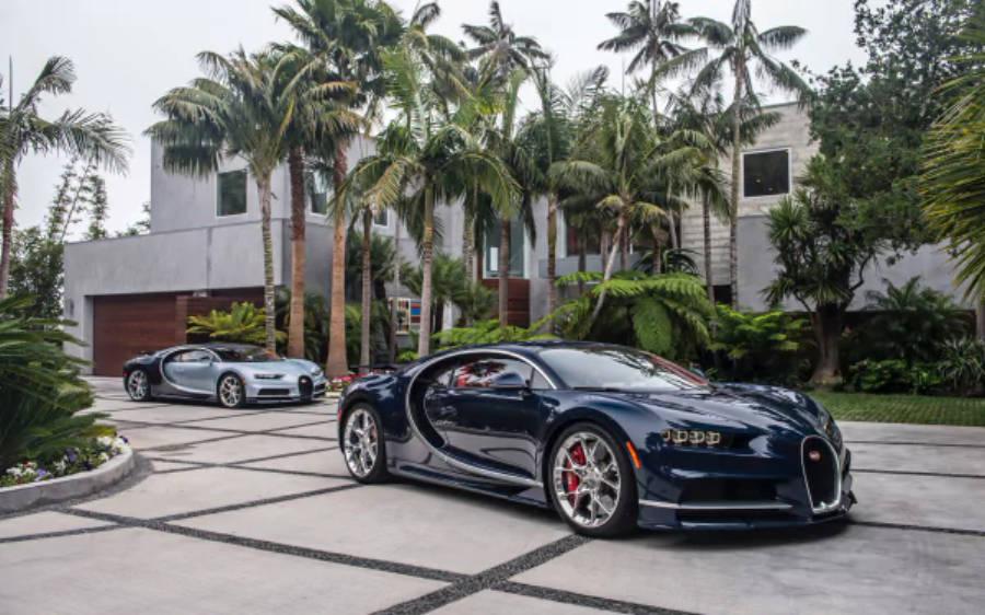 Bugatti Chiron สองคัน 4K วอลเปเปอร์