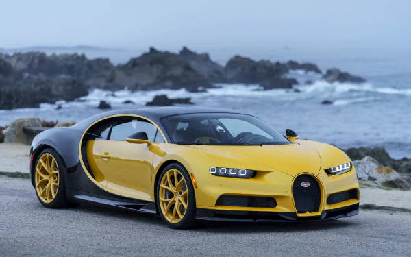 Bugatti Chiron สีเหลือง 4k — บูแกตติ วอลเปเปอร์