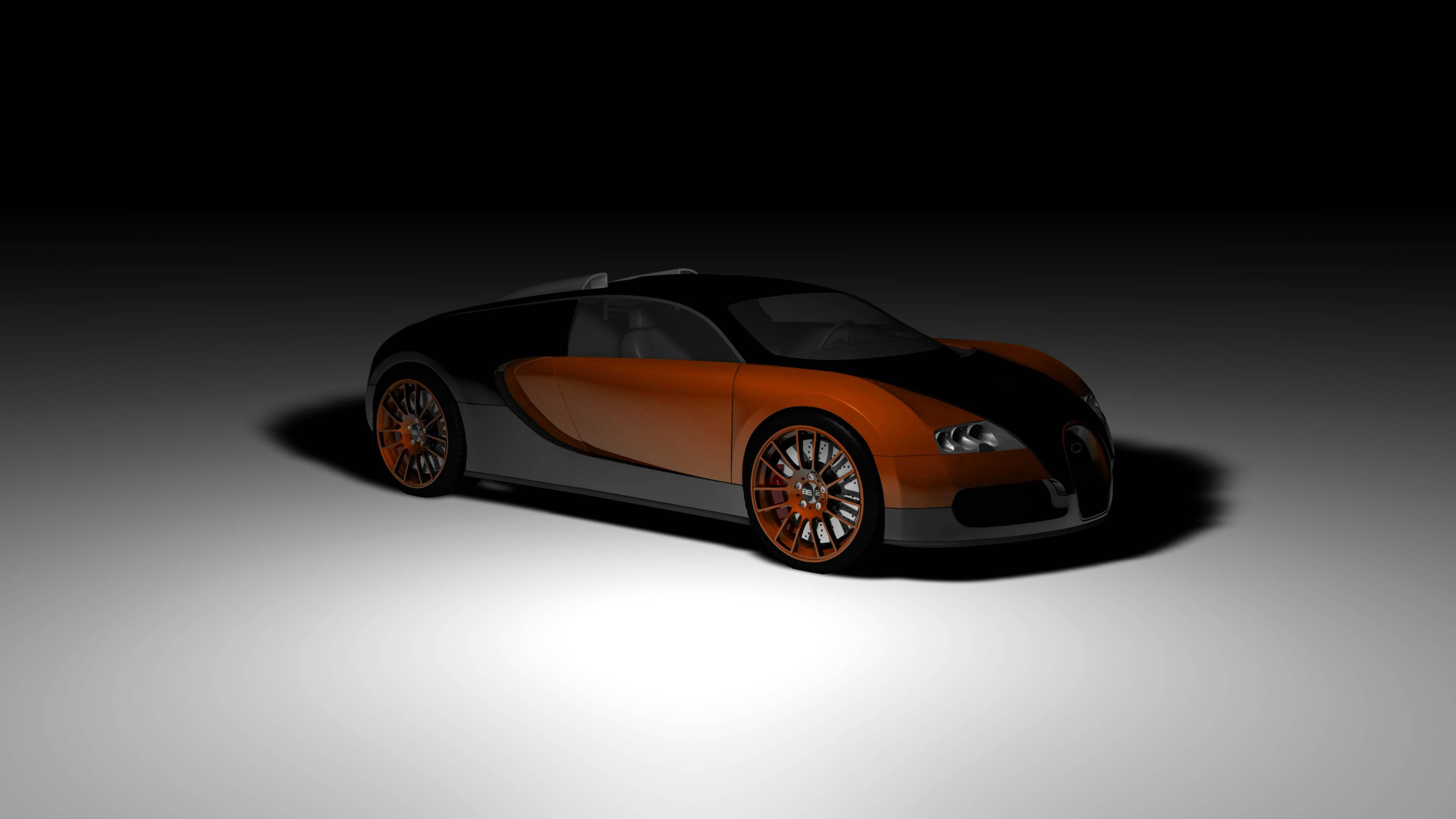 Bugatti Veyron สีส้มสง่างามปลดปล่อยพลัง วอลเปเปอร์