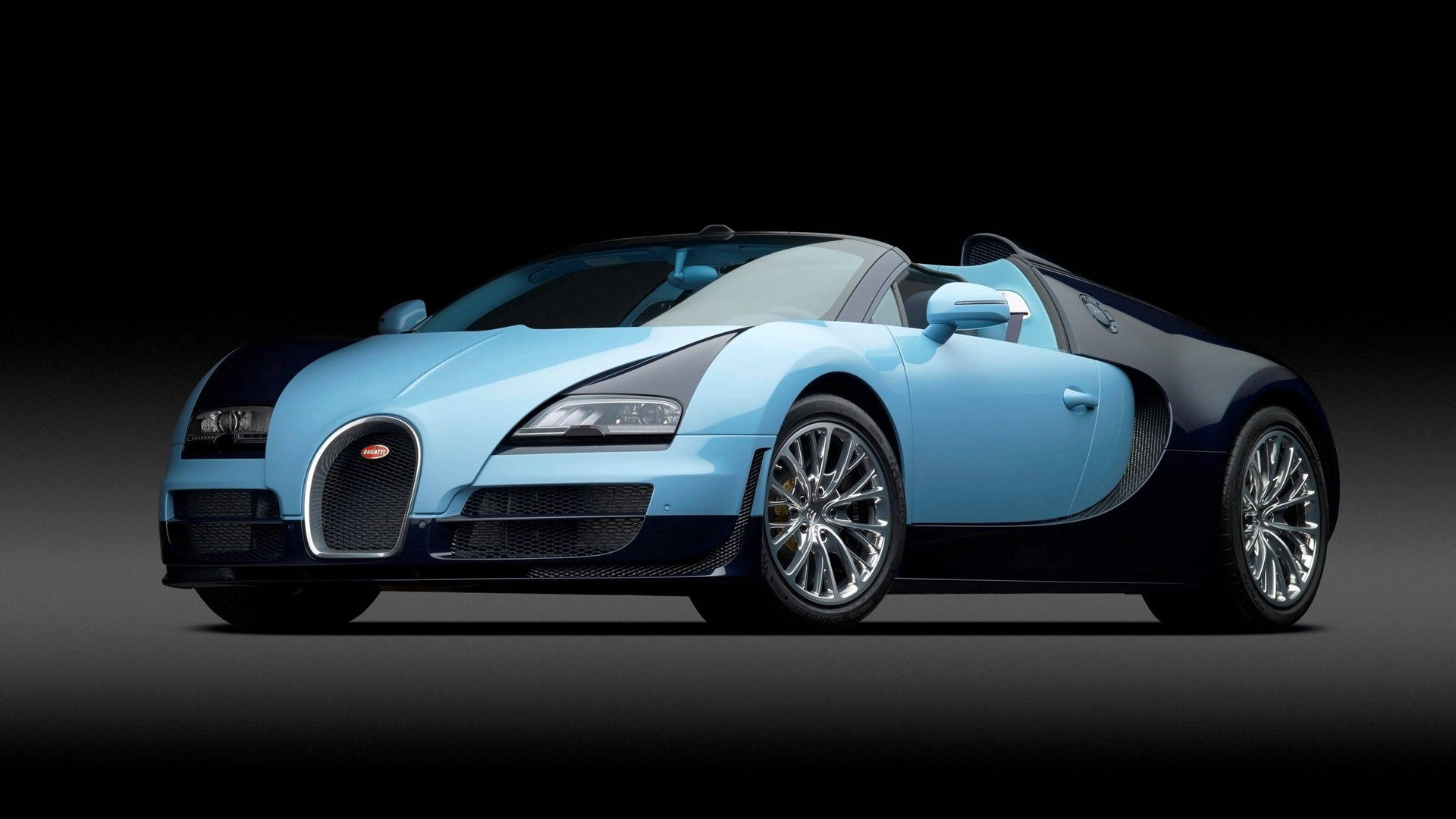 วอลเปเปอร์ Bugatti Veyron สีน้ำเงินโฉบเฉี่ยว — บูแกตติ วอลเปเปอร์