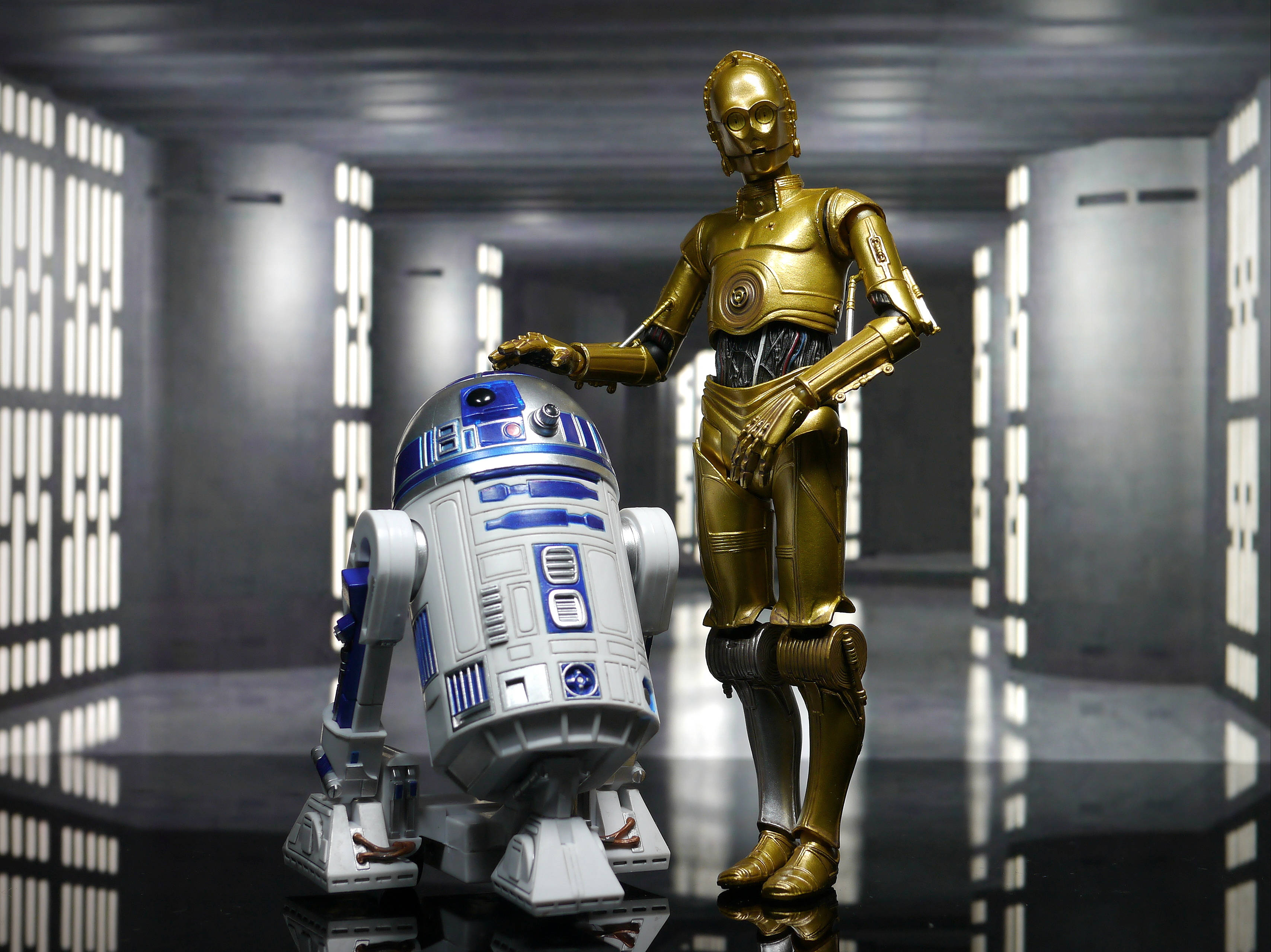 ดรอยด์ C3PO R2D2 เพื่อนรัก วอลเปเปอร์