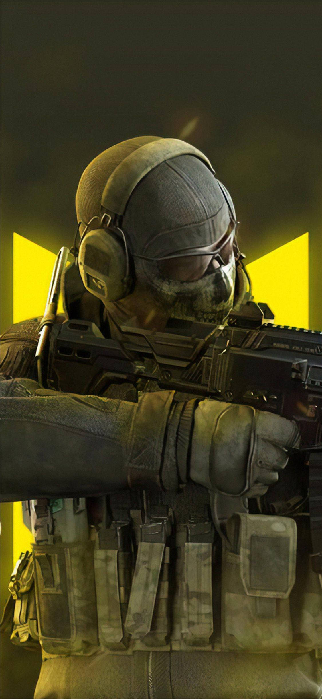 Call Of Duty Mobile Logo Ghost Close-up วอลเปเปอร์